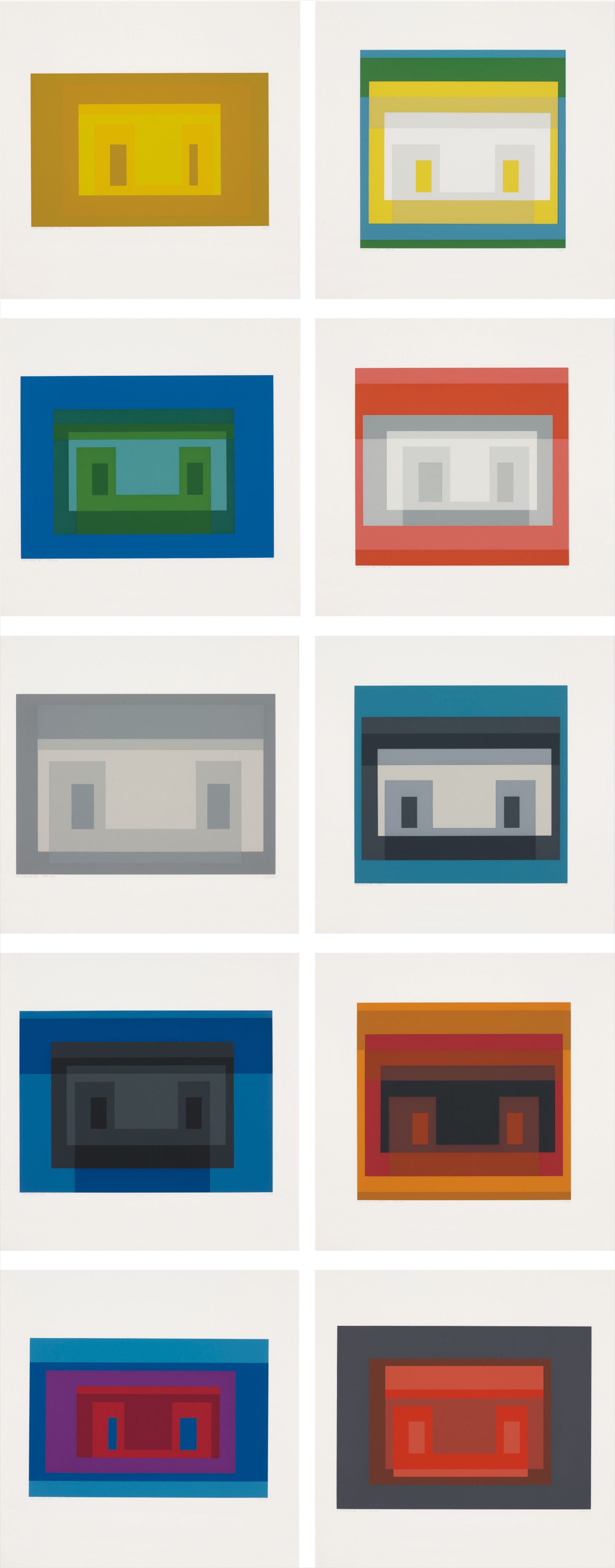 Josef Albers — Ten Variants
