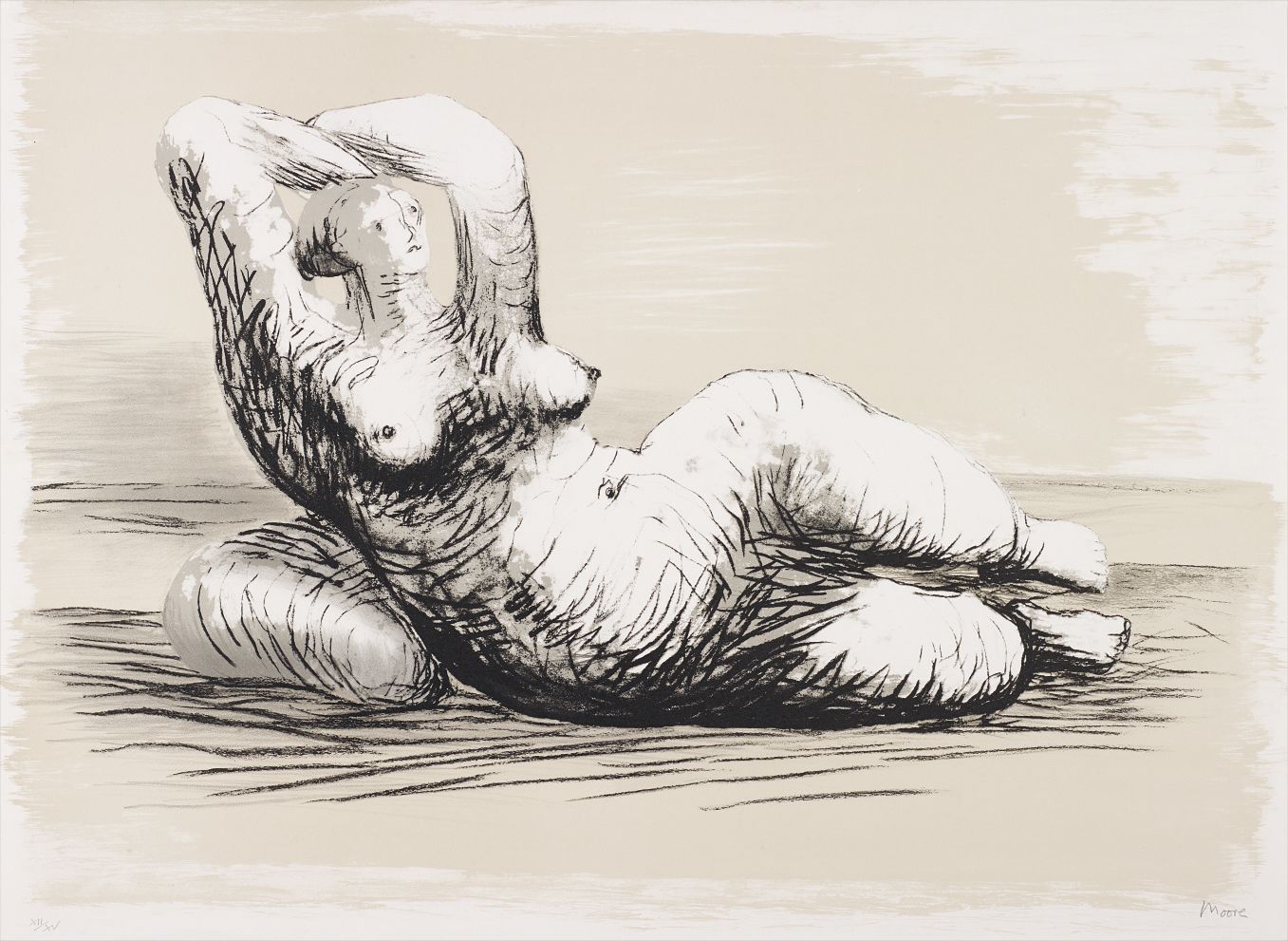 Henry Moore — Reclining Woman on Beach