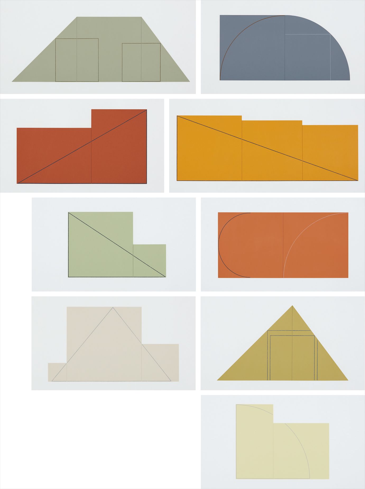 Robert Mangold — Multiple Panel Paintings, 1973-1976: A Book of Silk Screen Prints