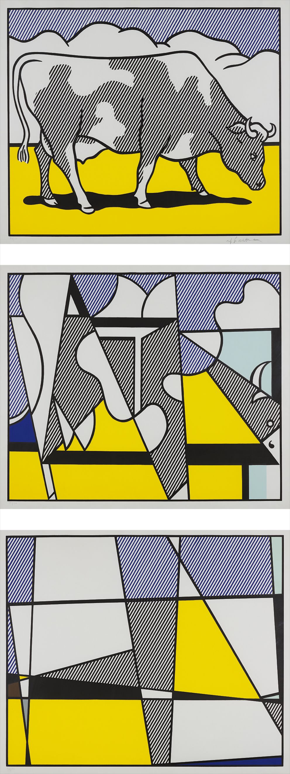 Roy Lichtenstein — Cow Going Abstract