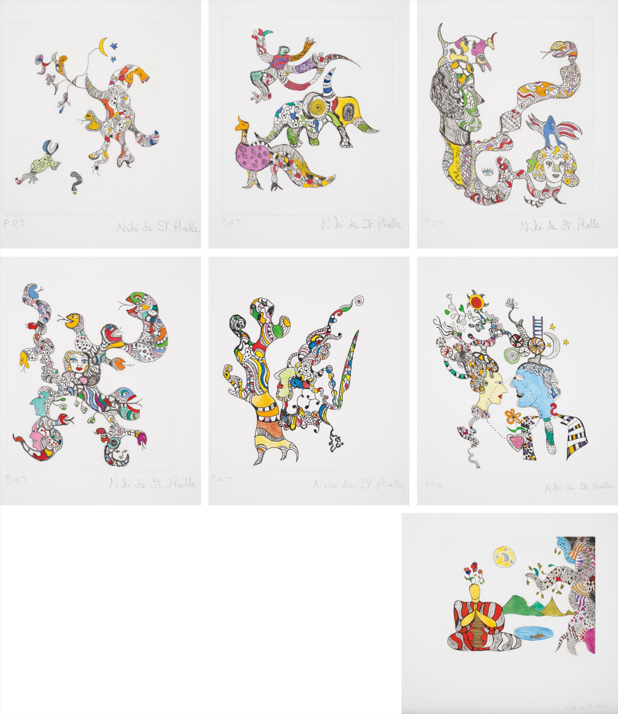 Niki de Saint Phalle — Group of seven prints