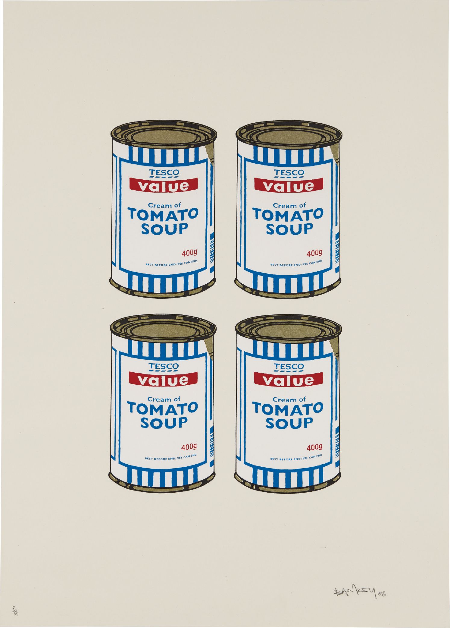 Banksy — Soup Cans Quad (Cream paper)