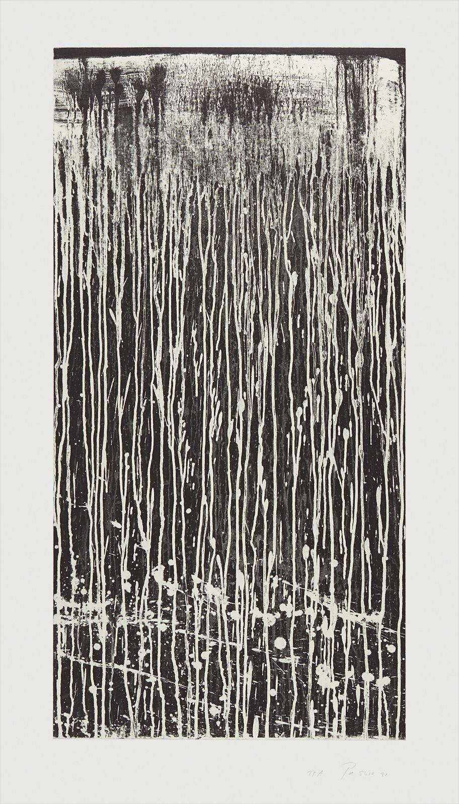 Pat Steir — Long Vertical Falls #4