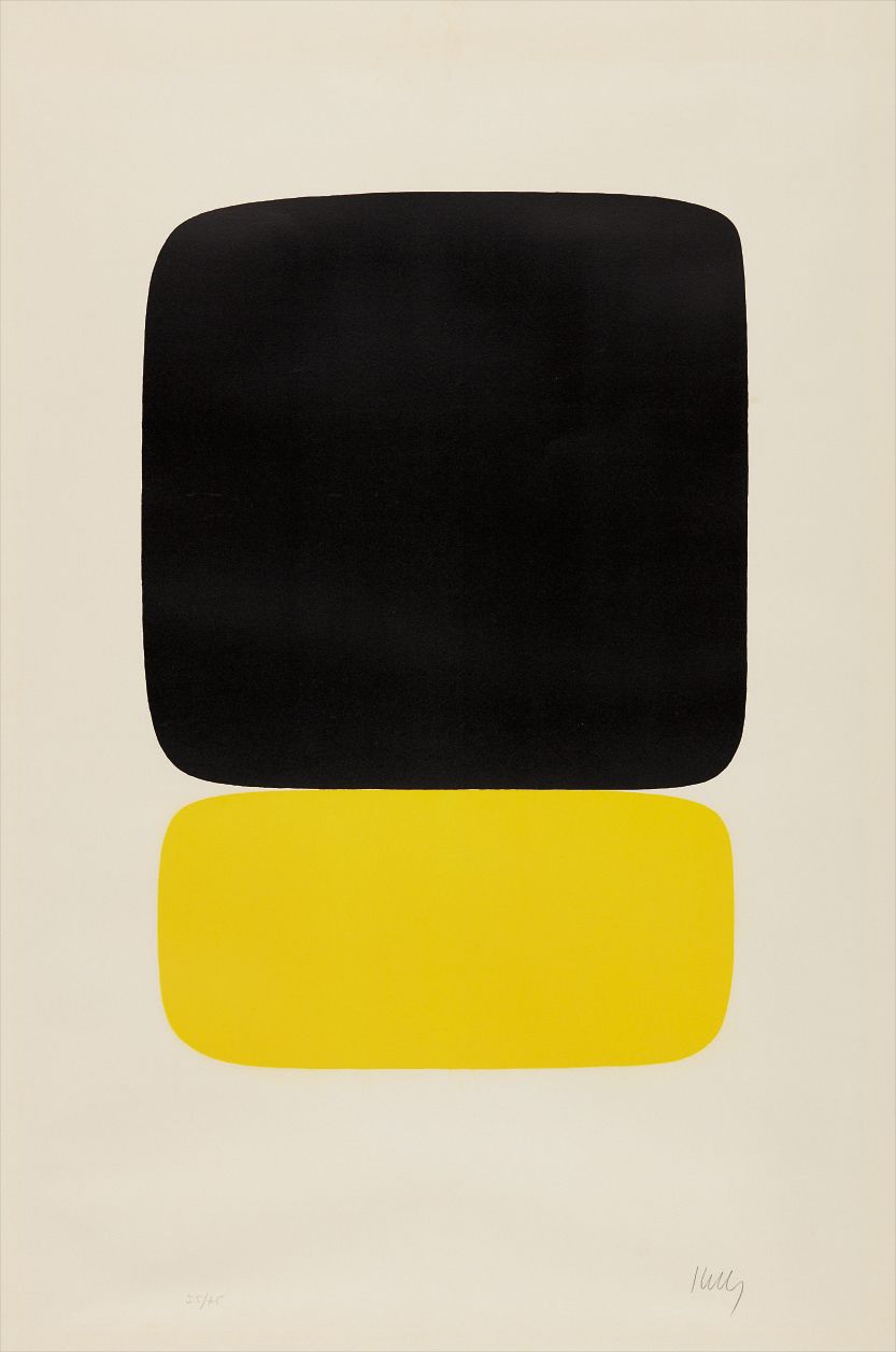 Ellsworth Kelly — Black over Light Yellow