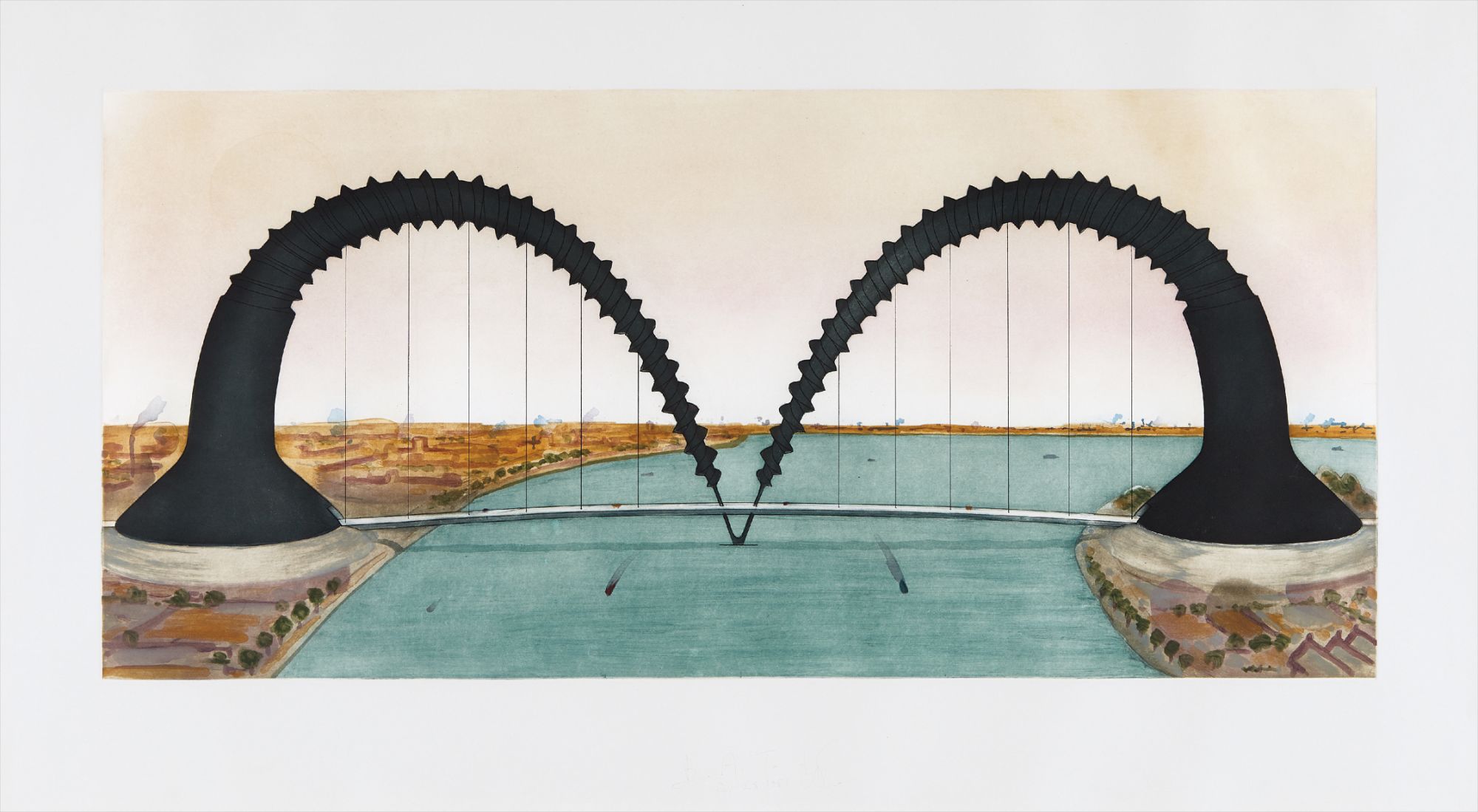 Claes Oldenburg — Screwarch Bridge (state III)