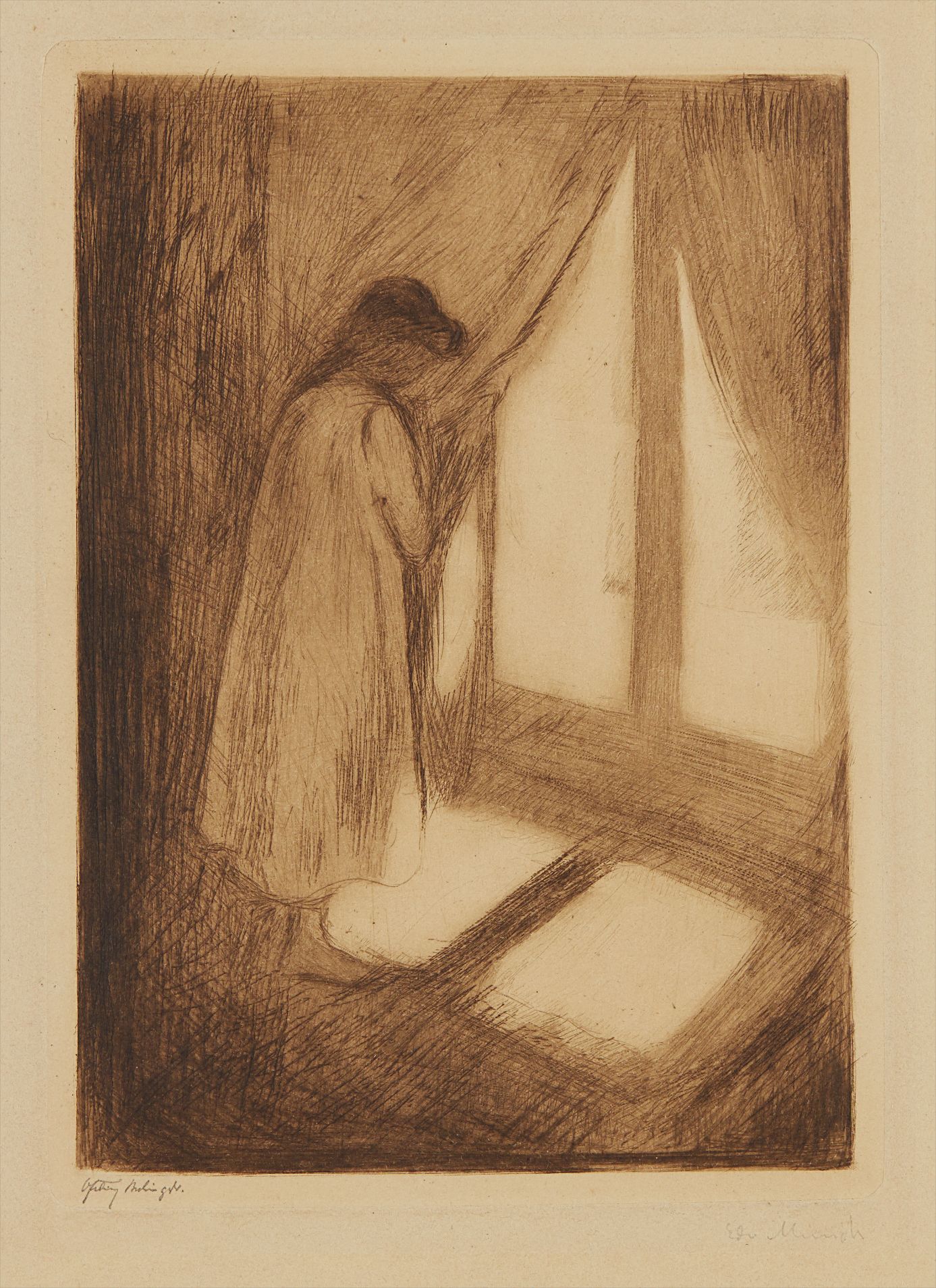 Edvard Munch — The Girl at the Window (Das Mädchen am Fenster)