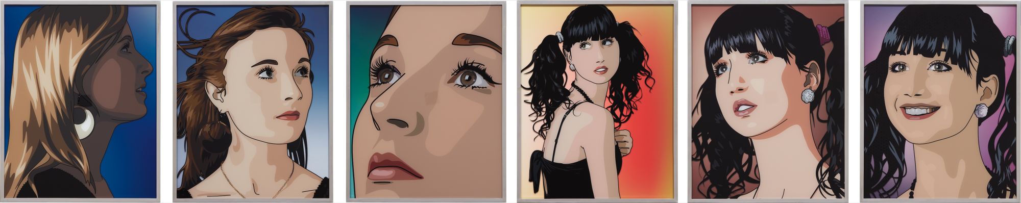 Julian Opie — Elena and Cressie get ready for the party 1-6