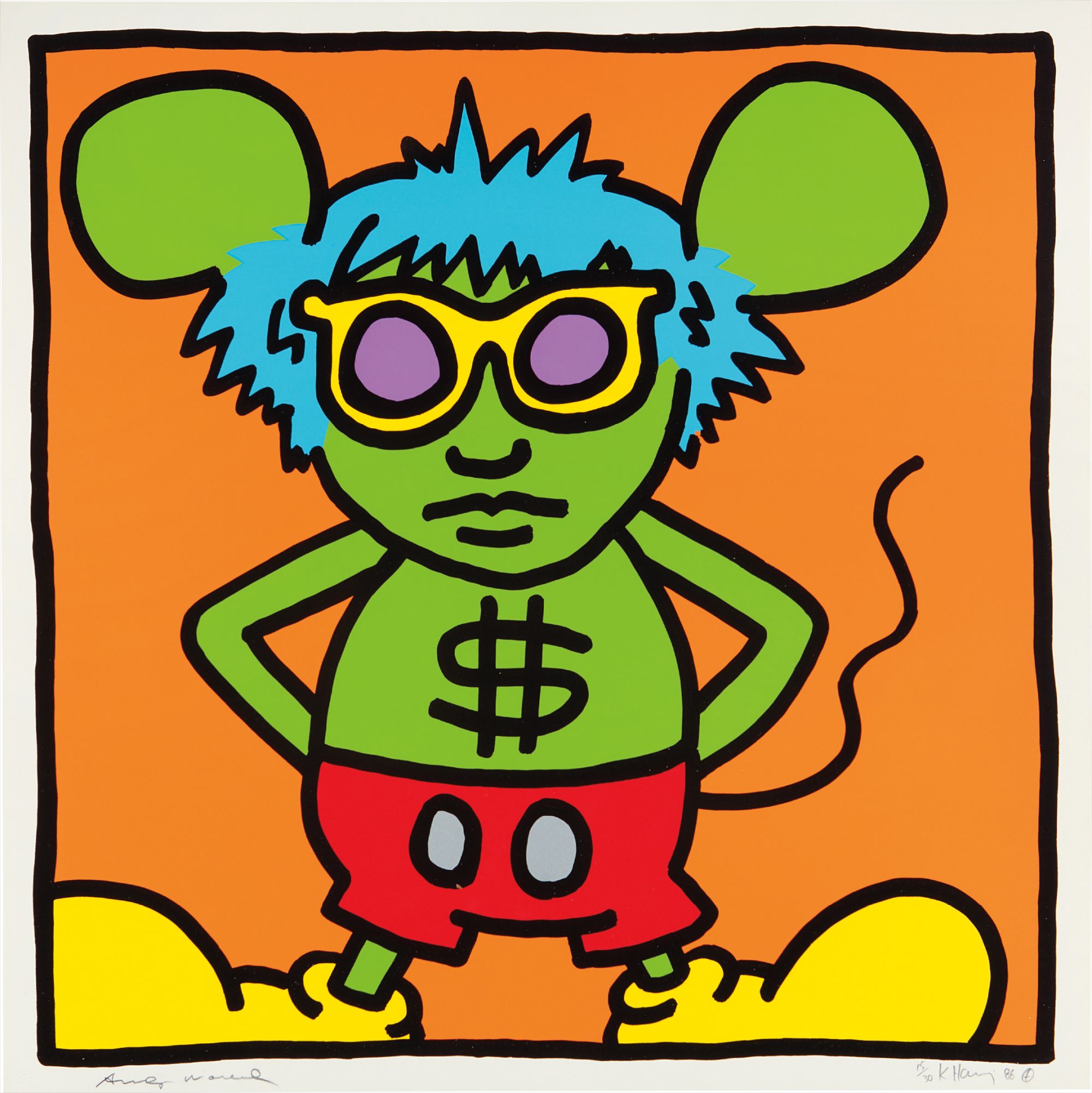 Keith Haring — Andy Mouse: one plate
