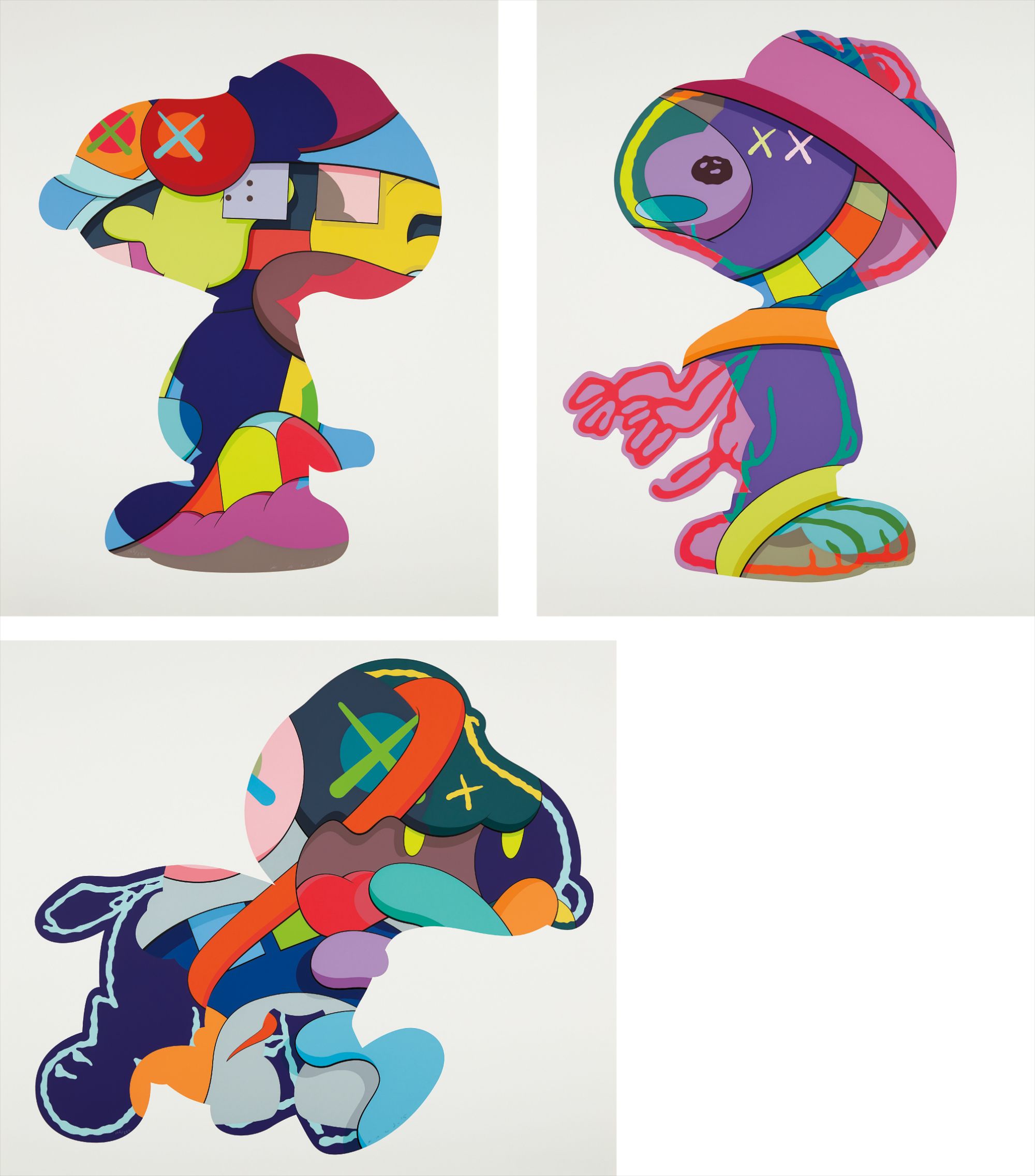 KAWS — No One's Home; Stay Steady; and The Things That Comfort