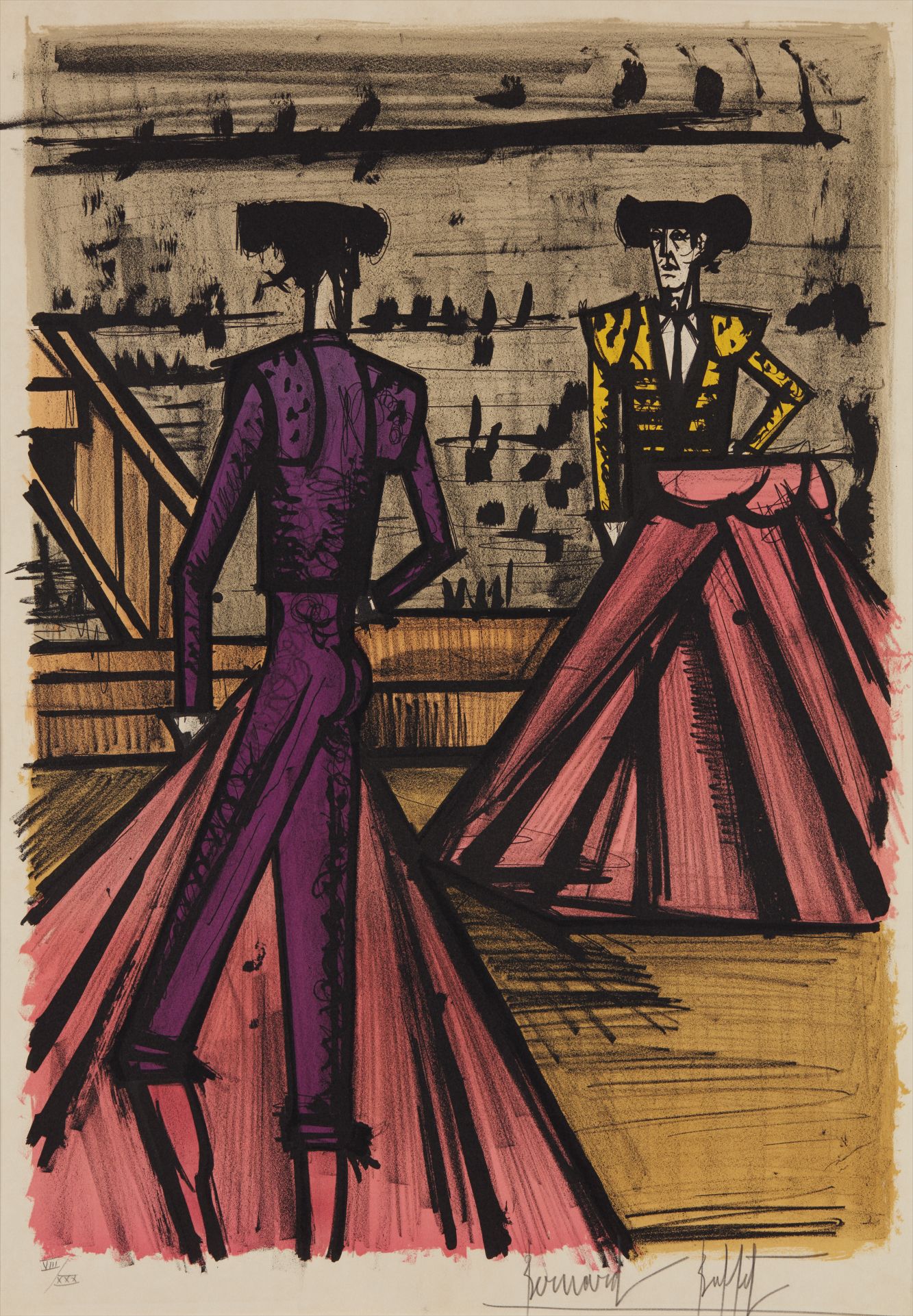 Bernard Buffet — Deux toréadors (Two Bullfighters), from Album Toréros