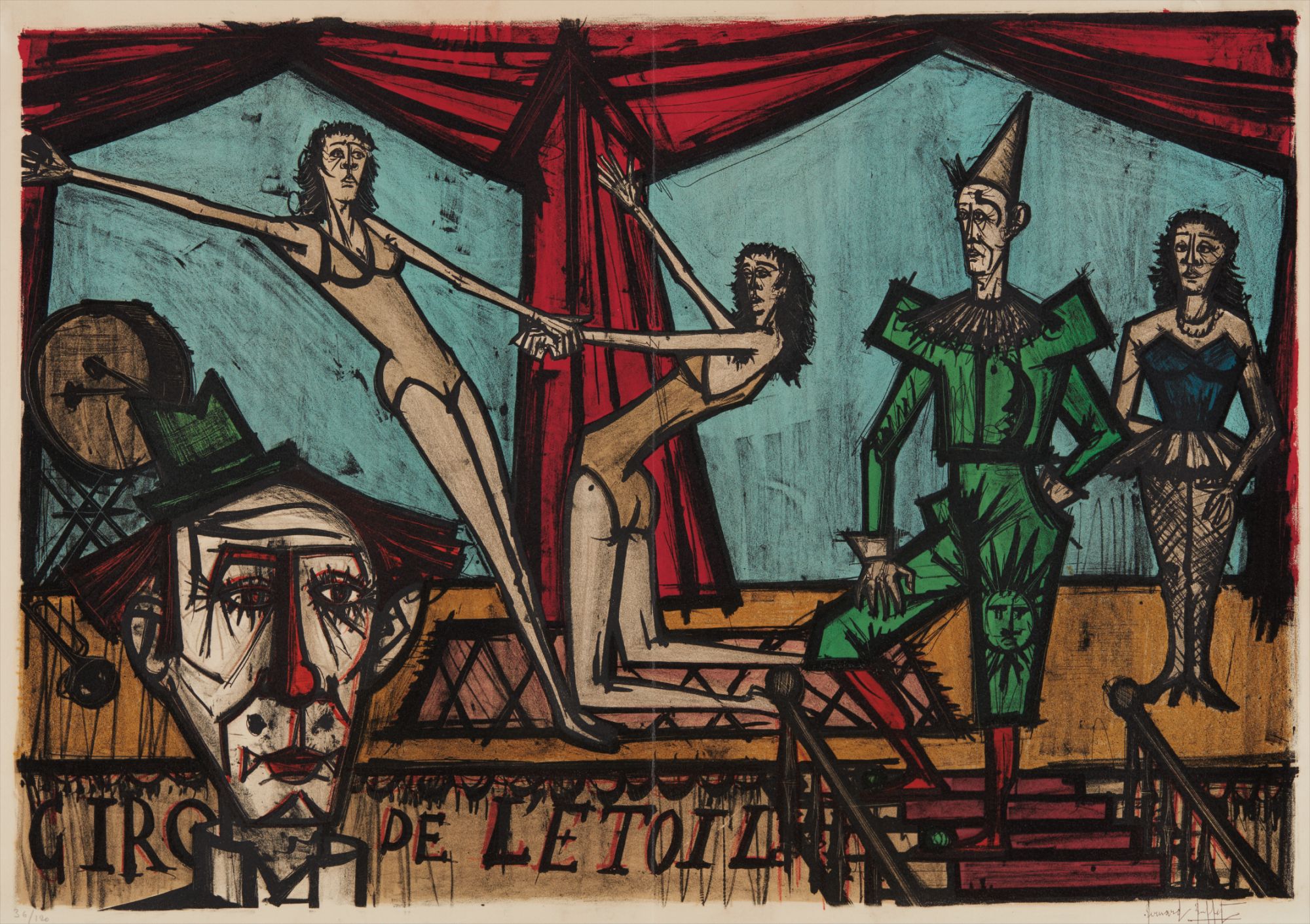 Bernard Buffet — La parade (The Parade), from Mon cirque (My Circus)