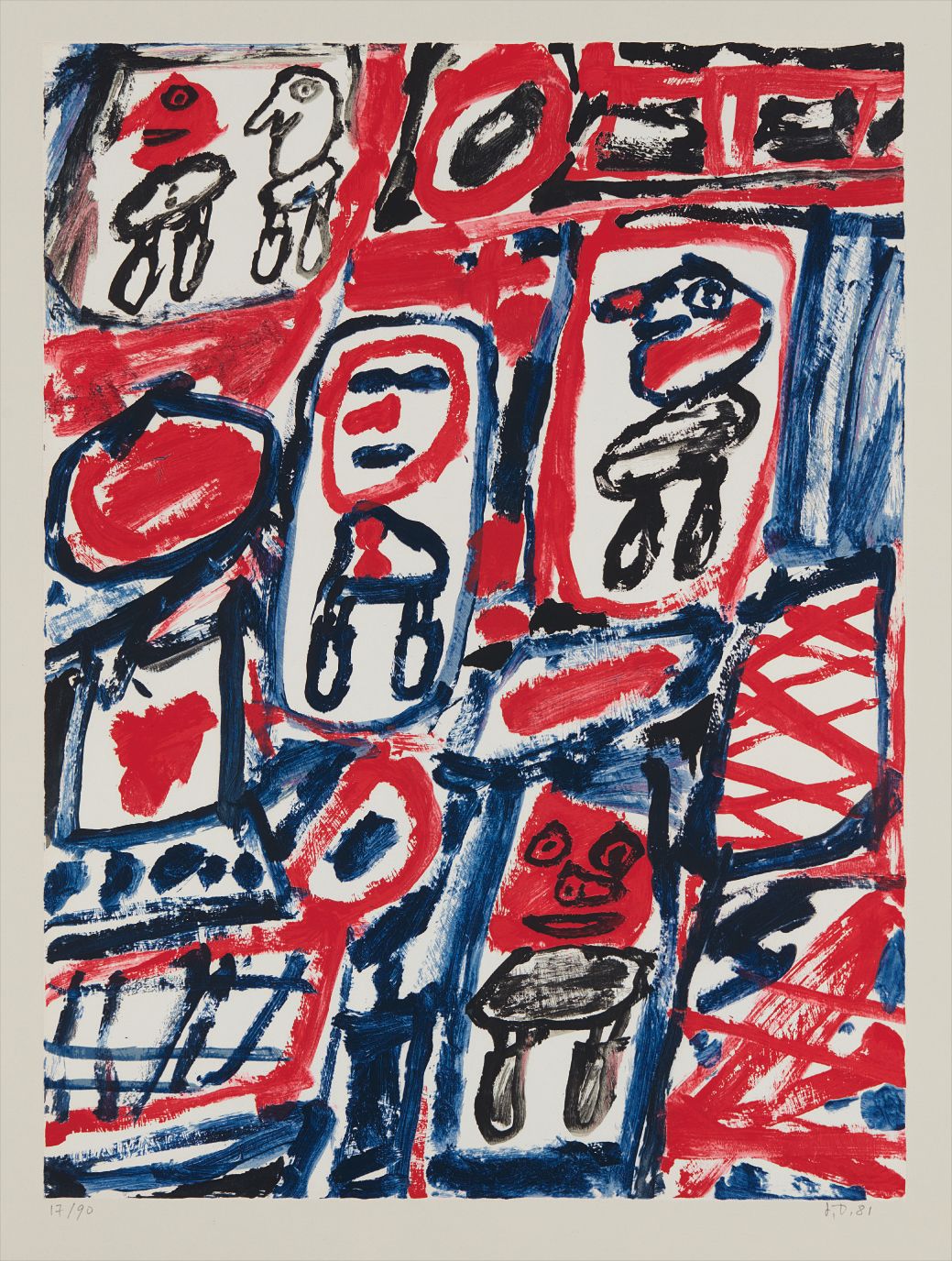 Jean Dubuffet — Site avec five personnages (Site with Five Characters)