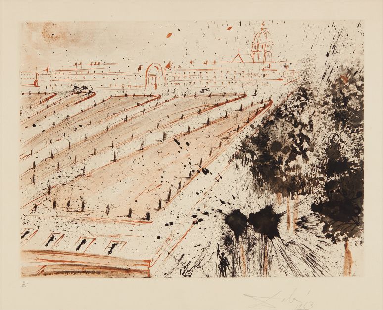 Salvador Dalí — Esplanade des Invalides, plate 2 from the Paris Series, by Lluís Bracons