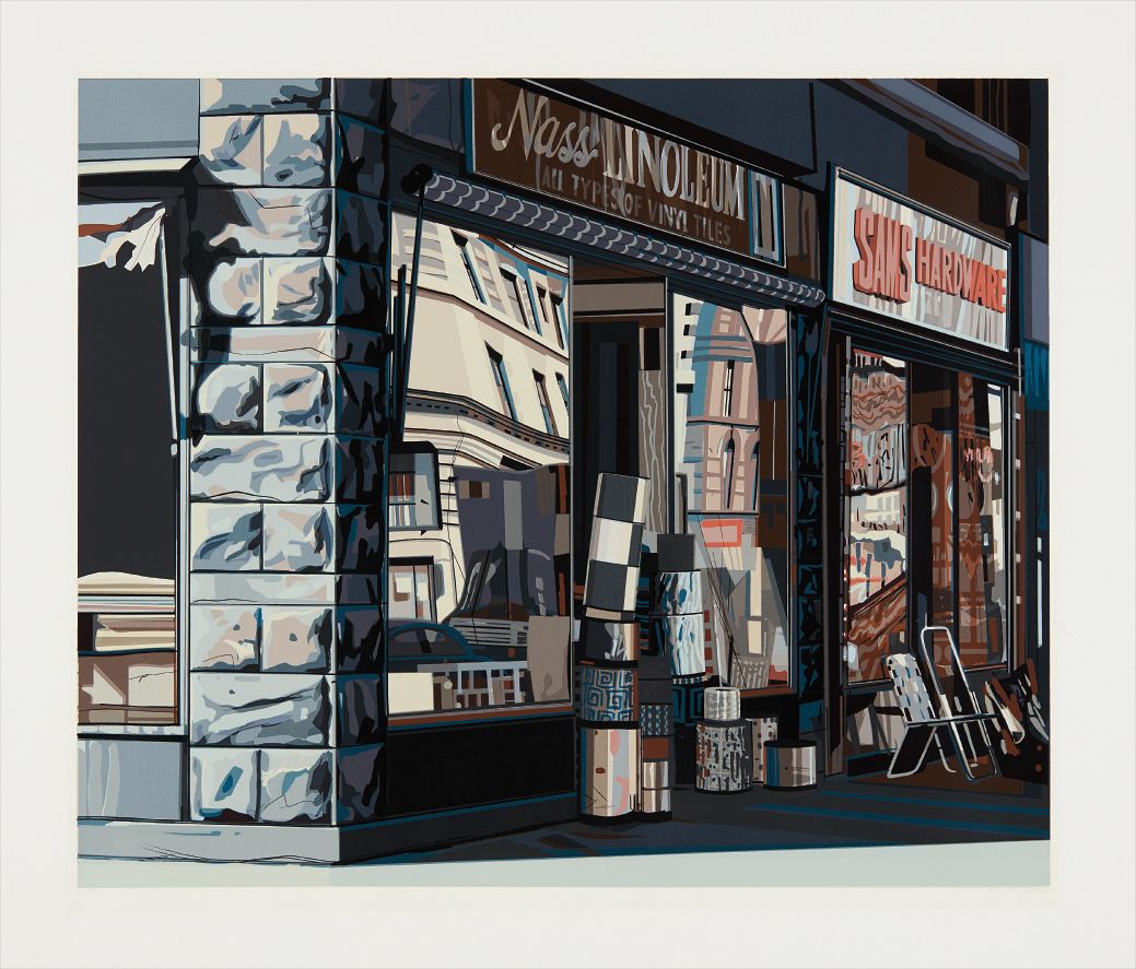 Richard Estes — Nass Linoleum, from Urban Landscapes