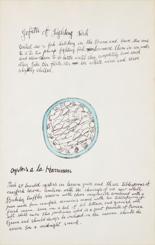 Andy Warhol — Gefulte of Fighting Fish, from Wild Raspberries