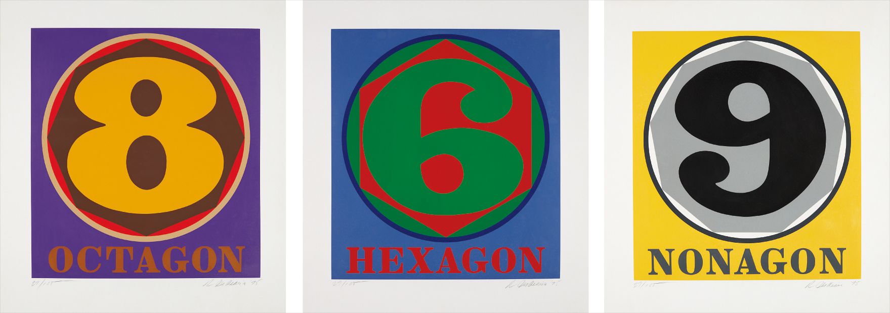 Robert Indiana — Hexagon; Octagon; and Nonagon, from Polygons