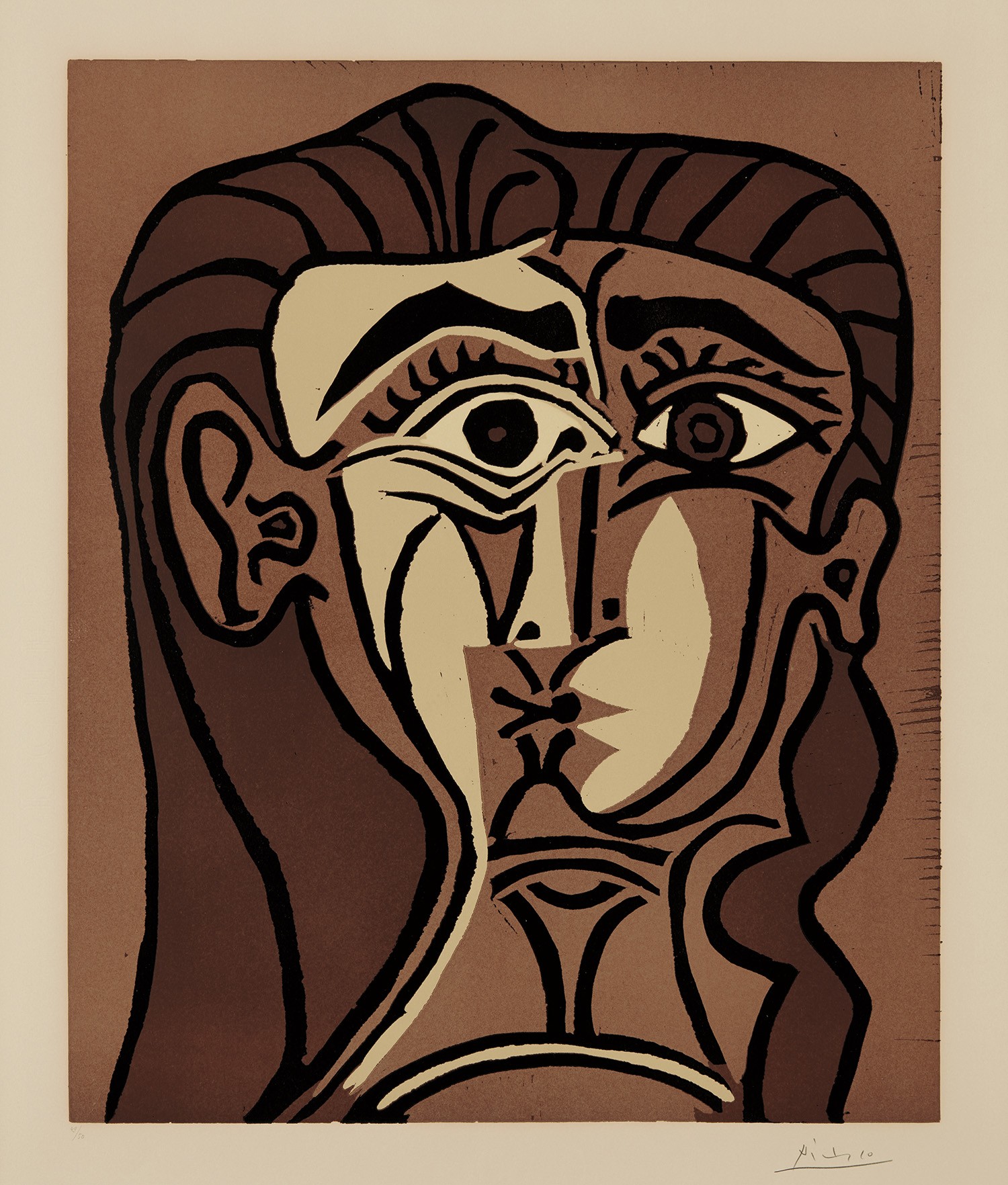 Pablo Picasso — Portrait de Jacqueline de Face II (Portrait of Jacqueline, Face II)