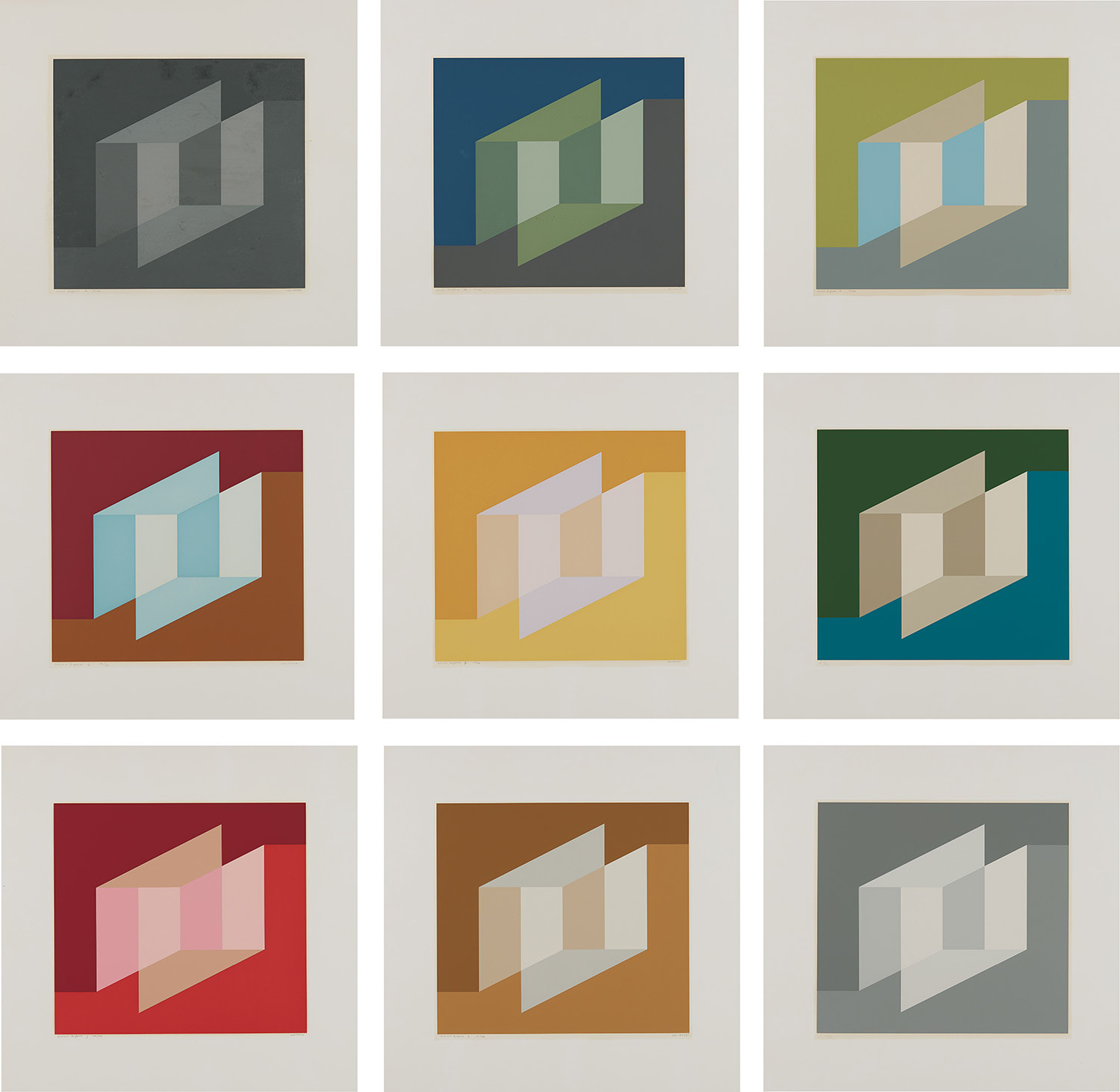 Josef Albers — Never Before: nine plates