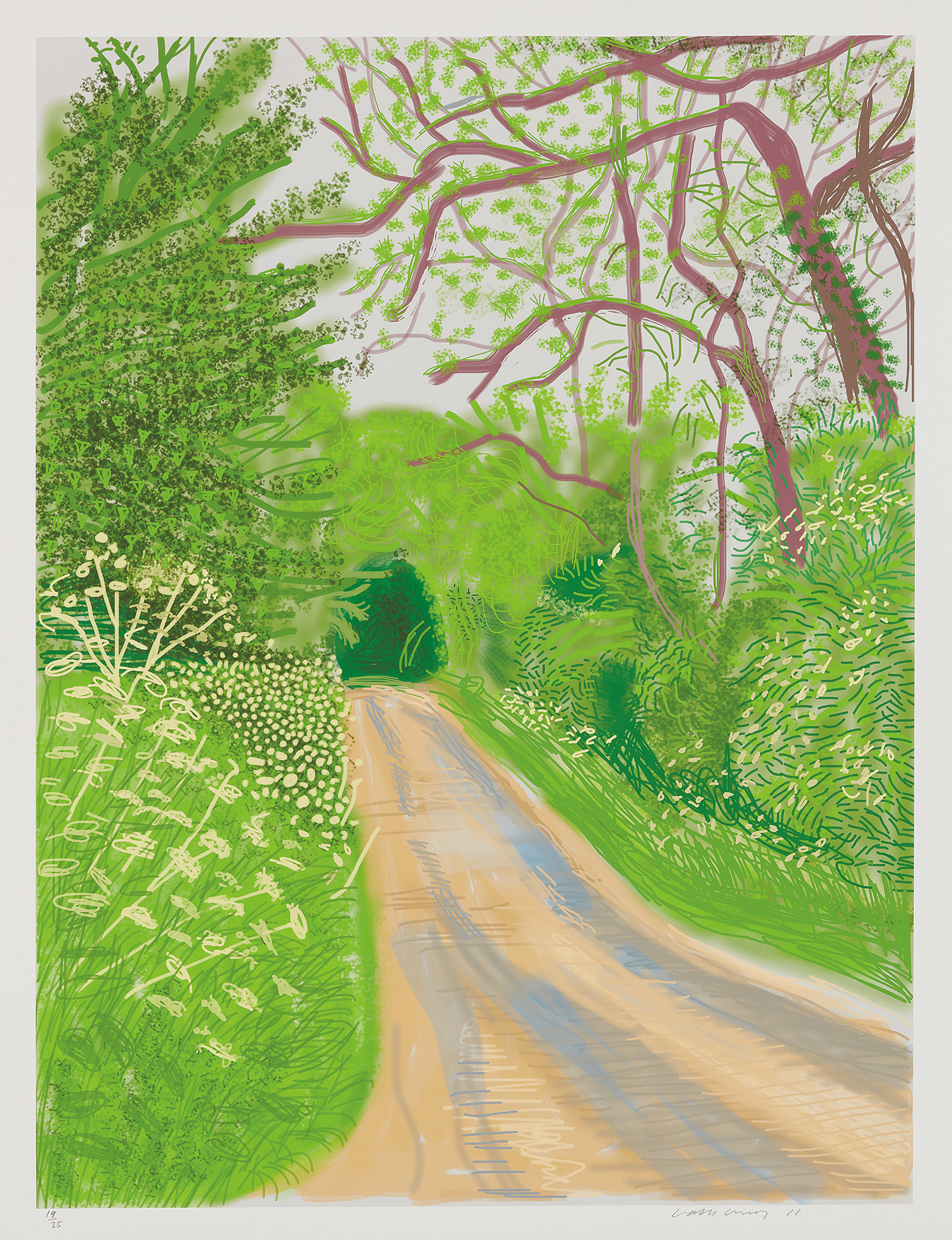 David Hockney — The Arrival of Spring in Woldgate, East Yorkshire in 2011 (twenty eleven) - 16 May, 2011