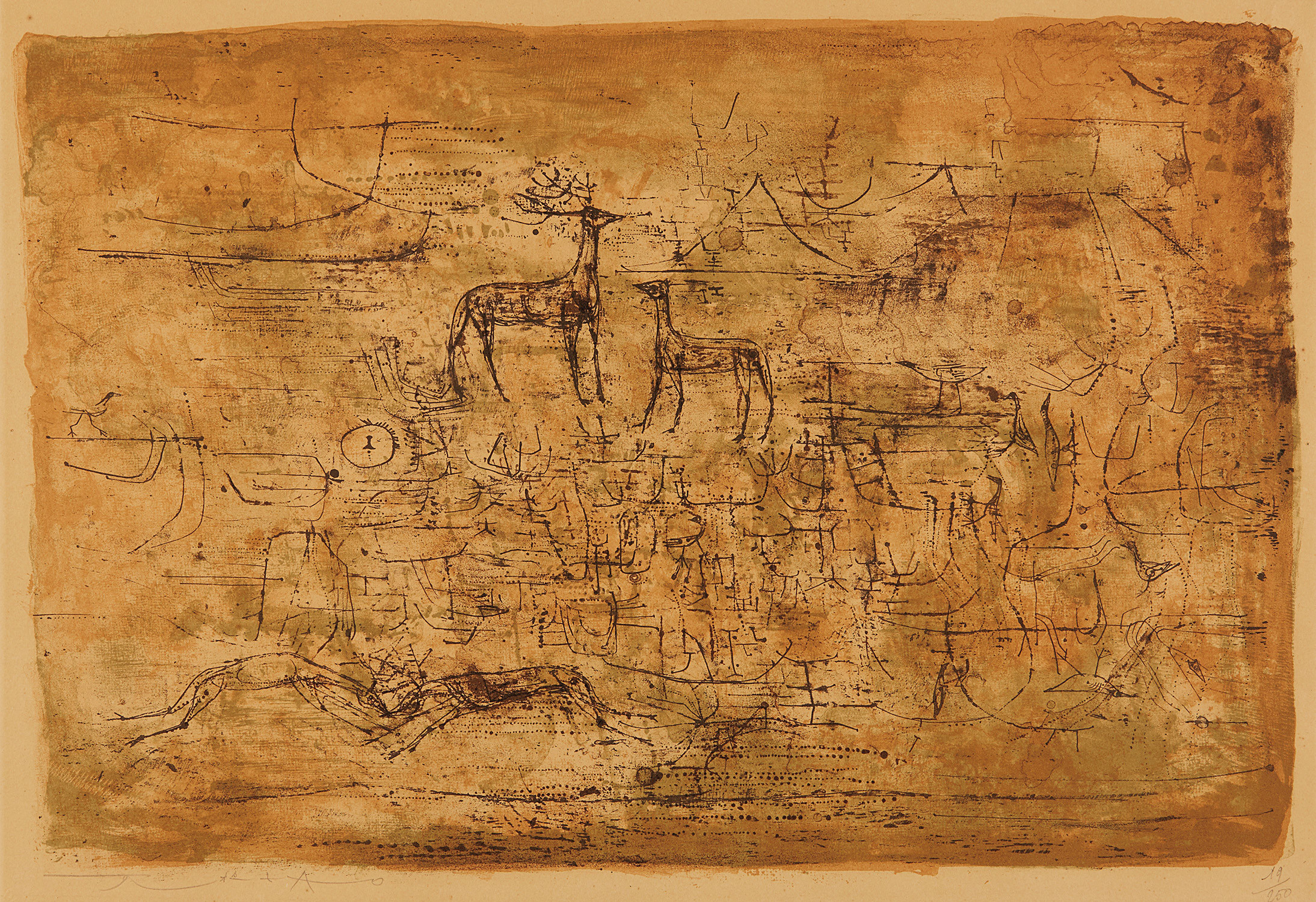 Zao Wou-Ki — Les cerfs (The Deer)