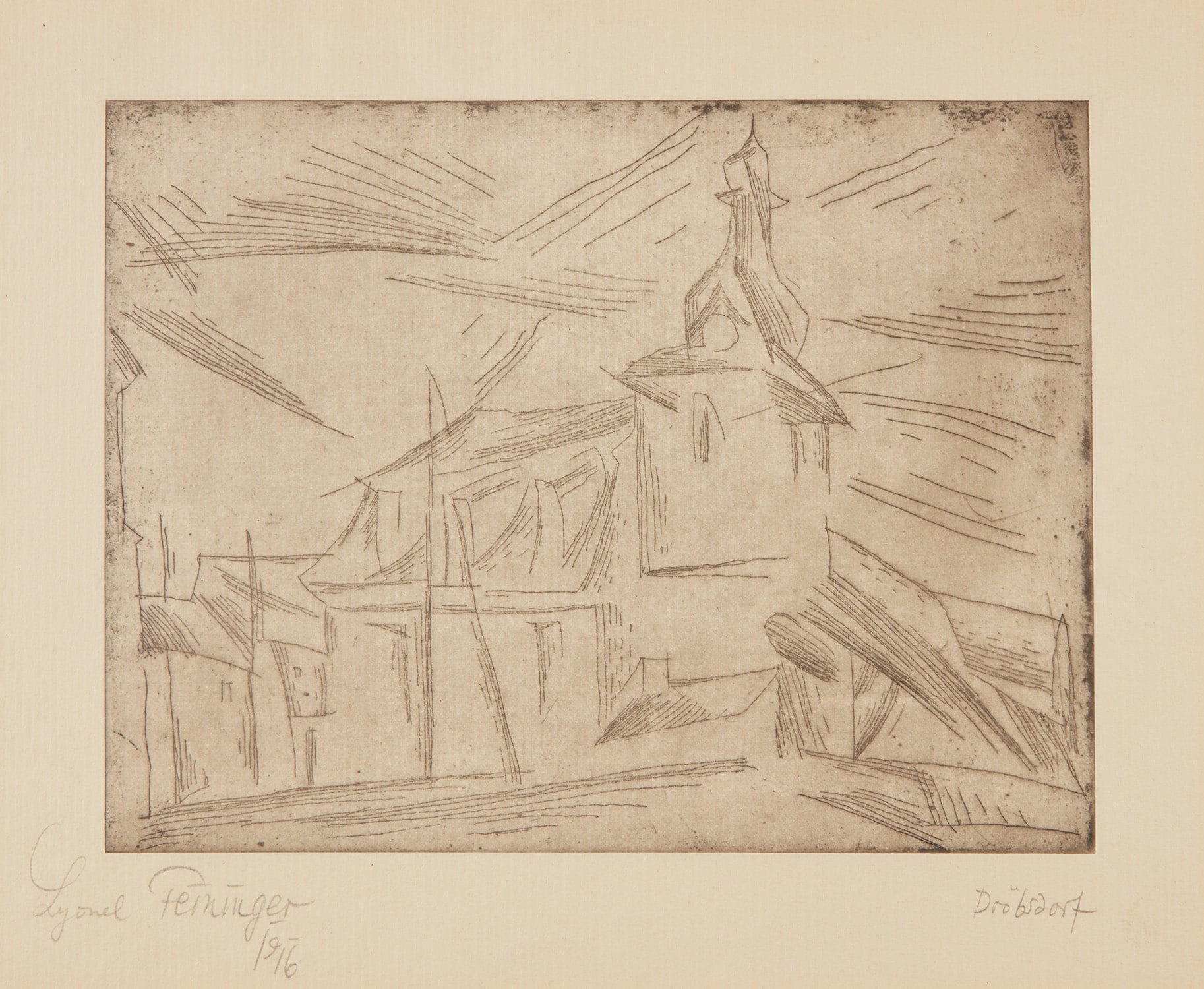 Lyonel Feininger — Kirche von Dröbsdorf (Church of Dröbsdorf)