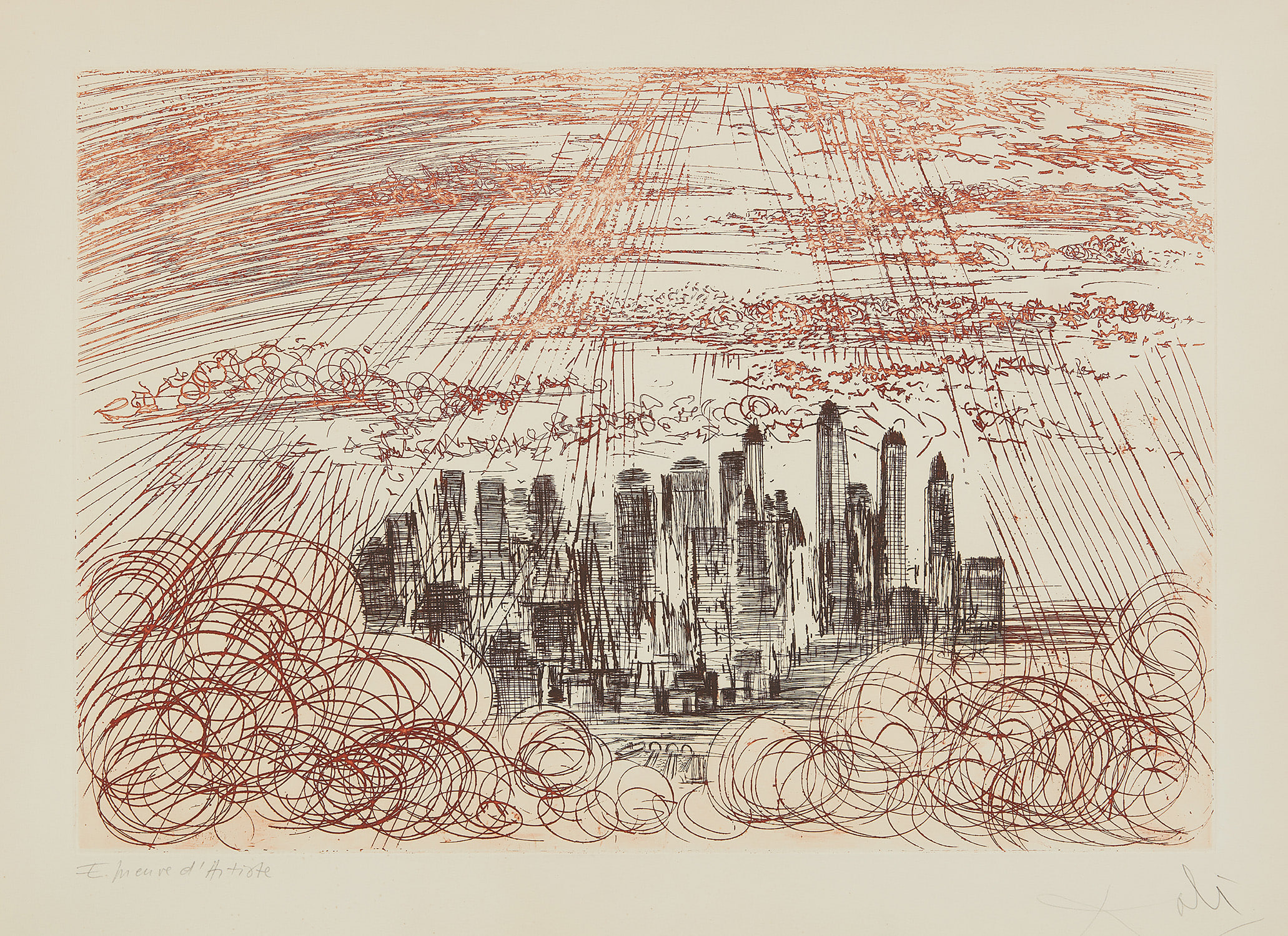Salvador Dalí — Manhattan, from New York City Suite