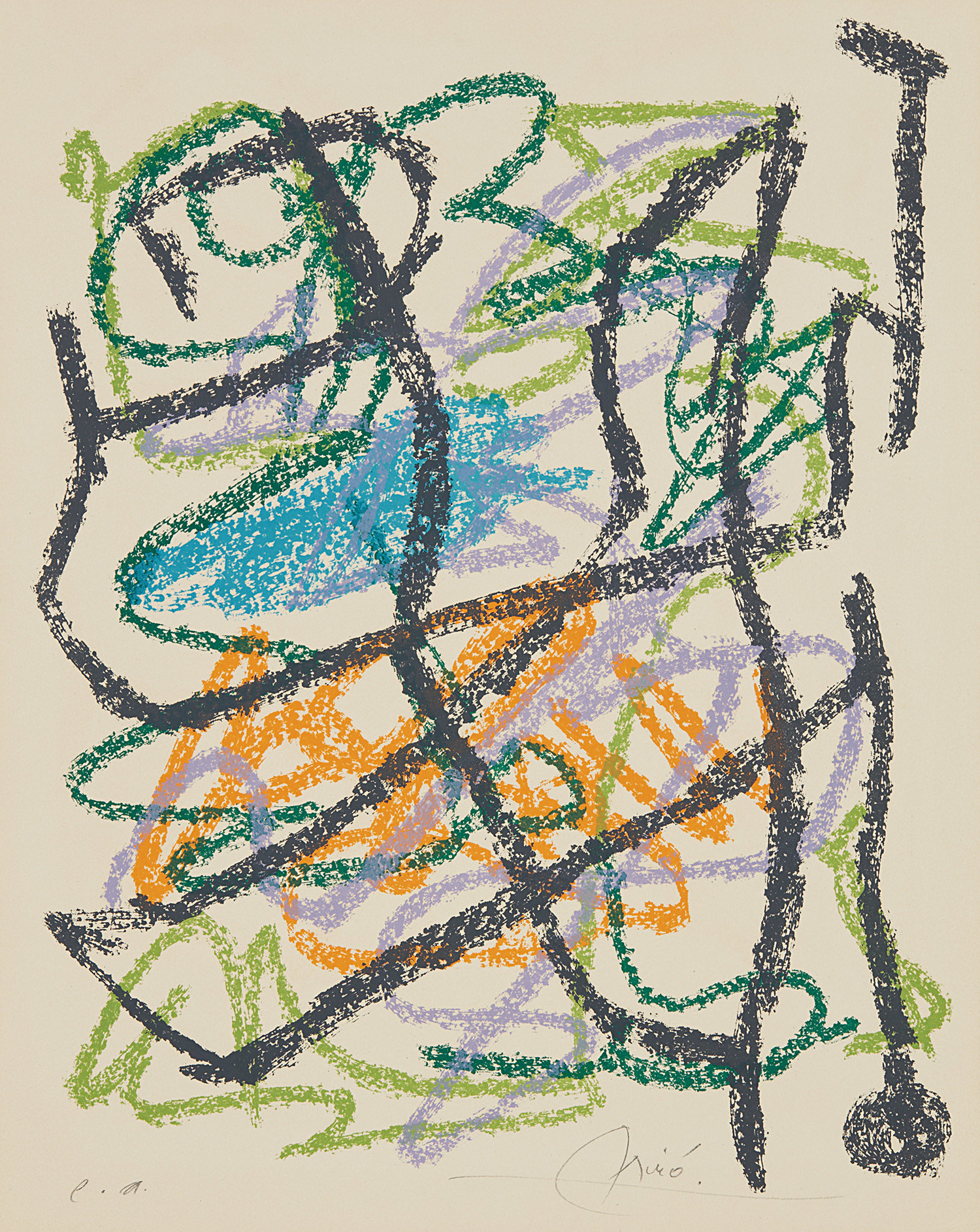 Joan Miró — Je travaille comme un jardinier (I work as a Gardener): one plate