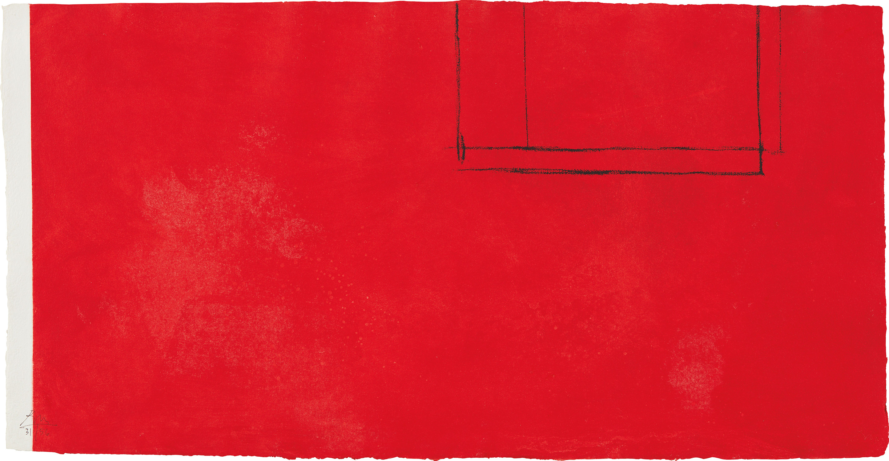 Robert Motherwell — Red Open with White Line