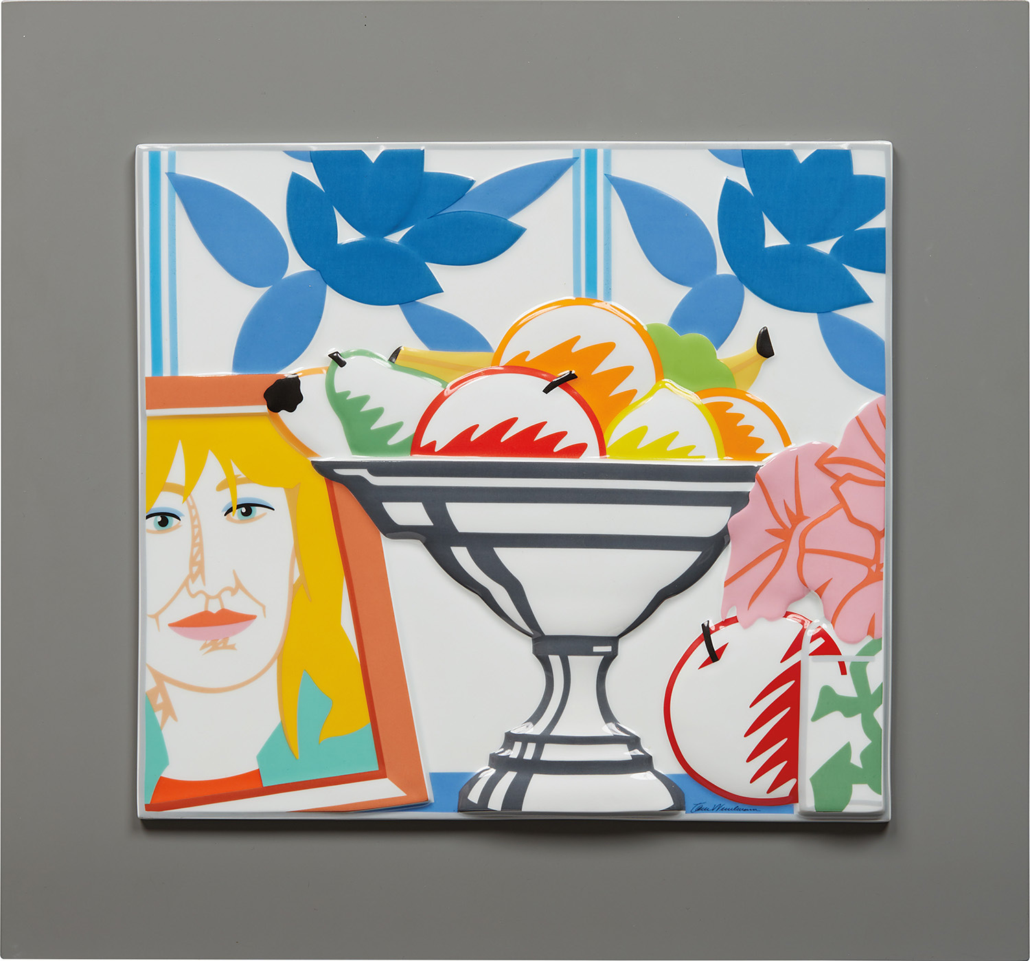 Tom Wesselmann — Still Life with Fruit, Petunias and Claire