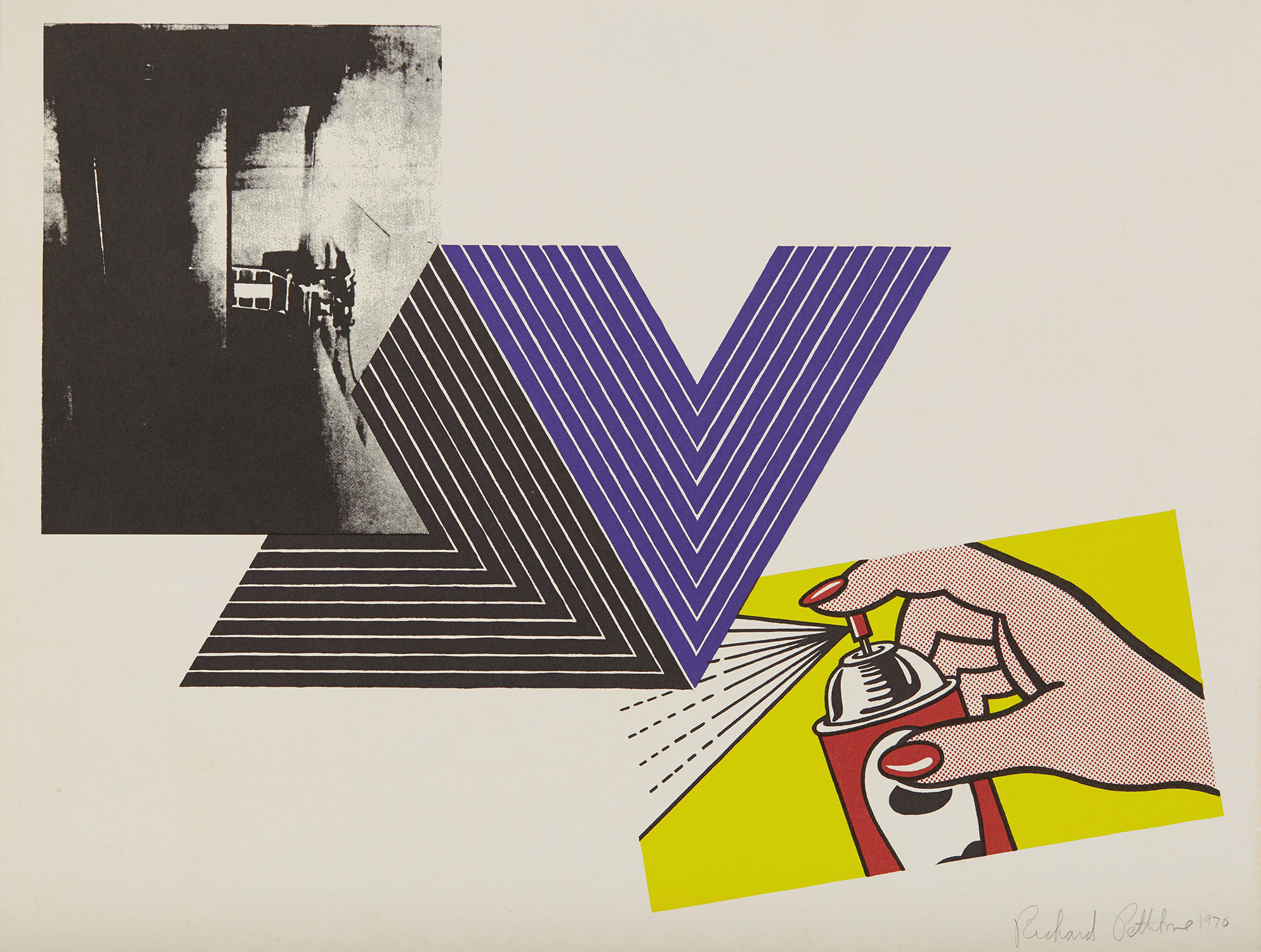 Richard Pettibone — Appropriation Print (with Andy Warhol, Frank Stella and Roy Lichtenstein)