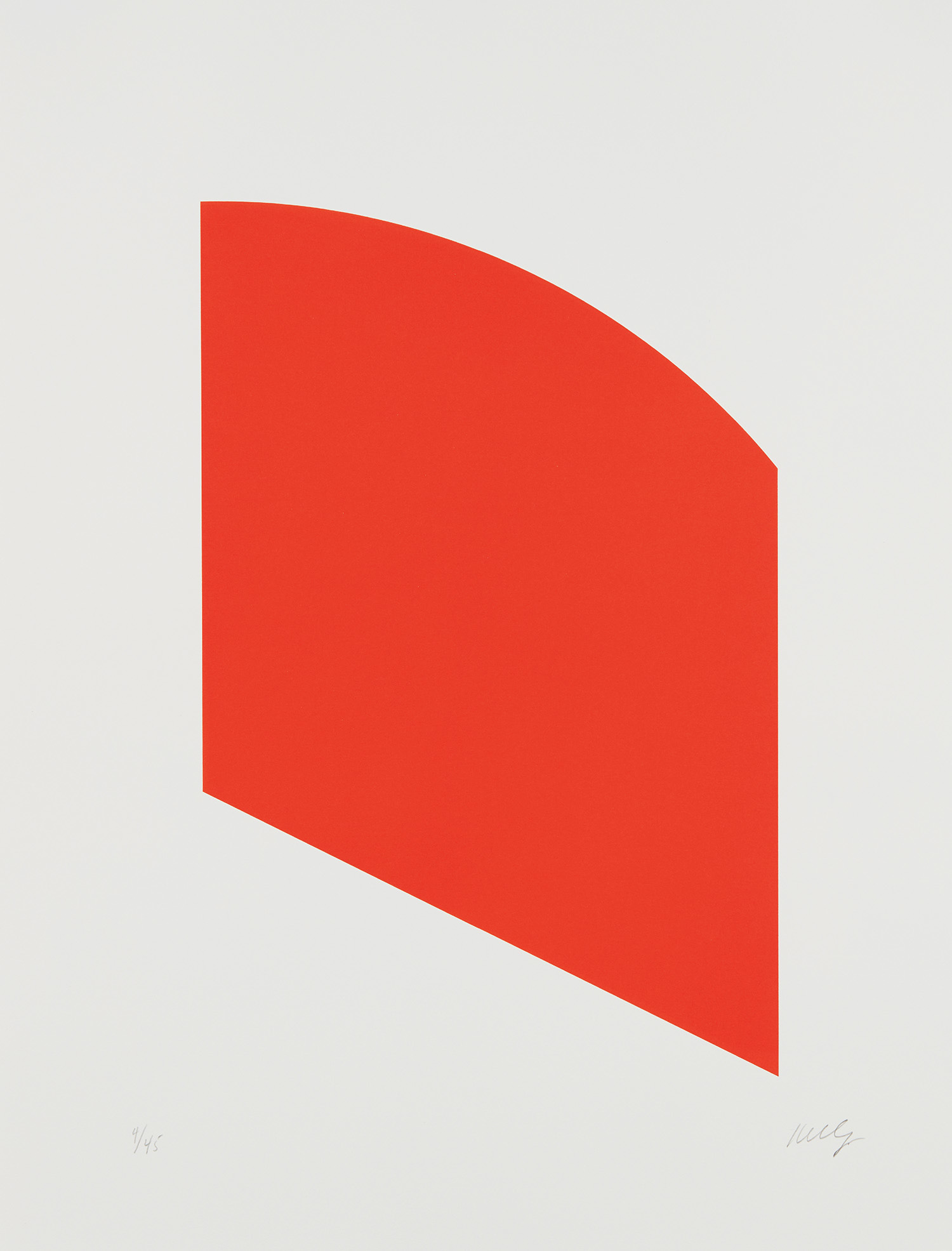 Ellsworth Kelly — Red, from Fourth Curve Series