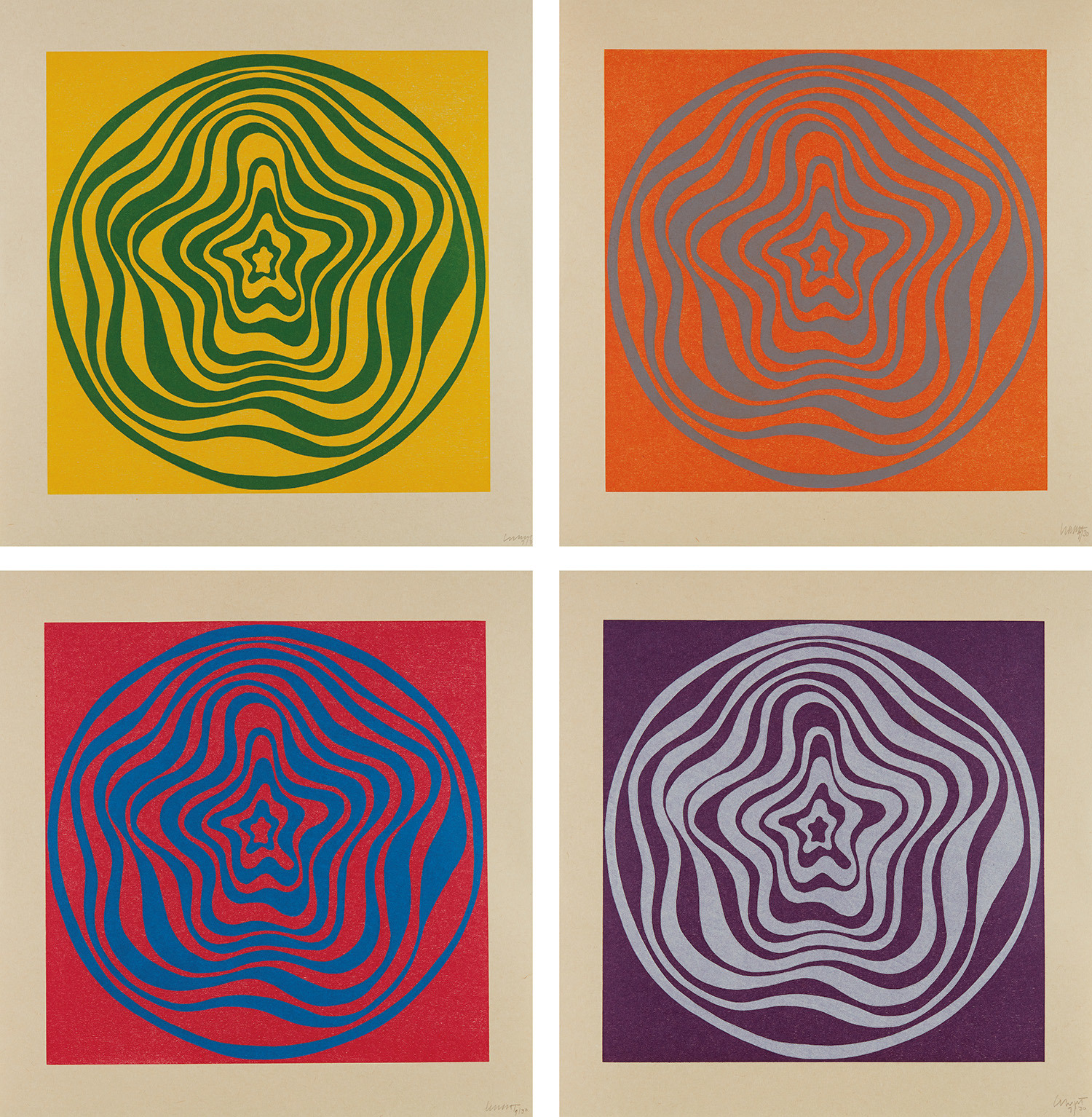Sol LeWitt — Concentric Irregular Bands