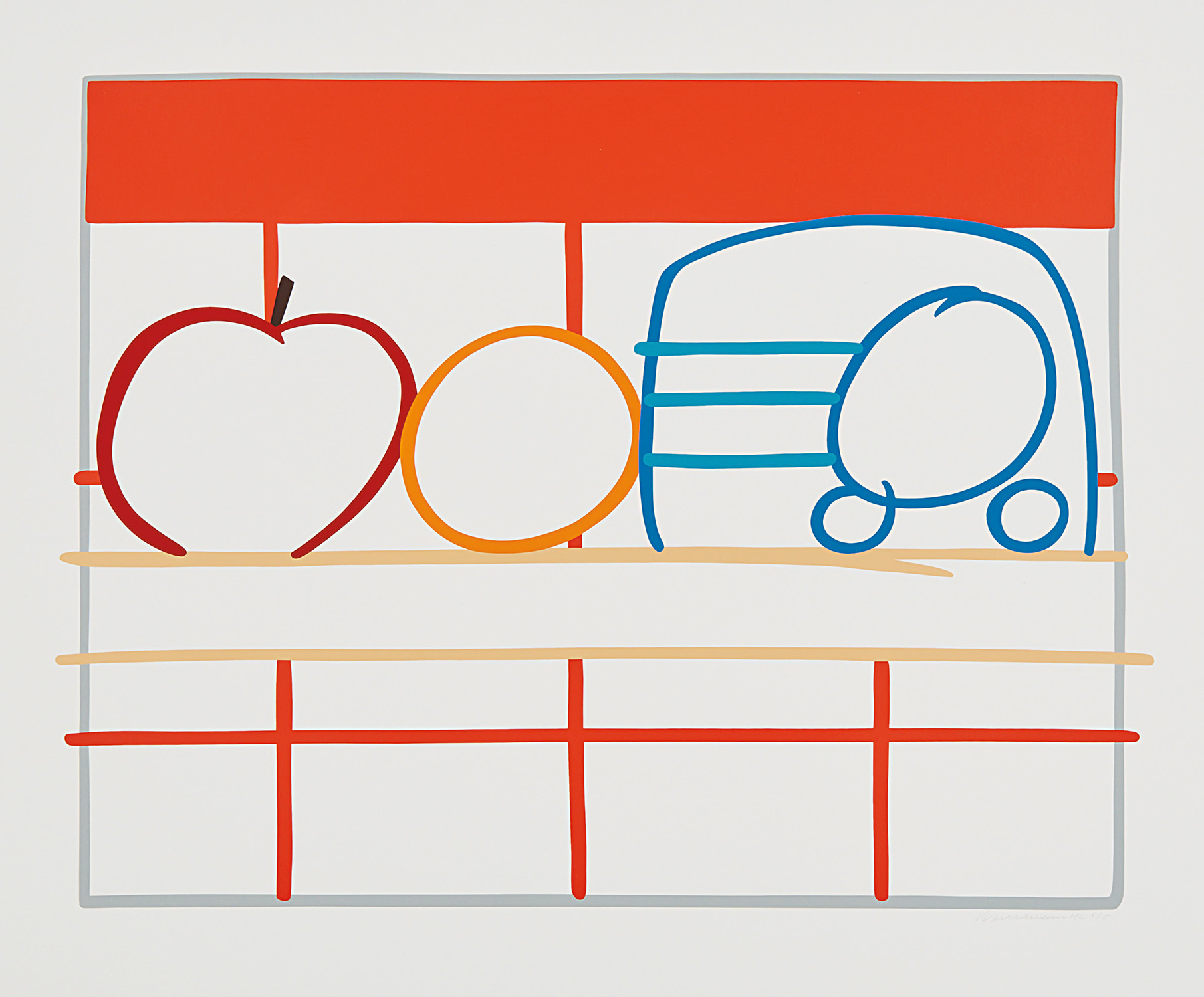 Tom Wesselmann — Still Life with Apple, Orange and Radio