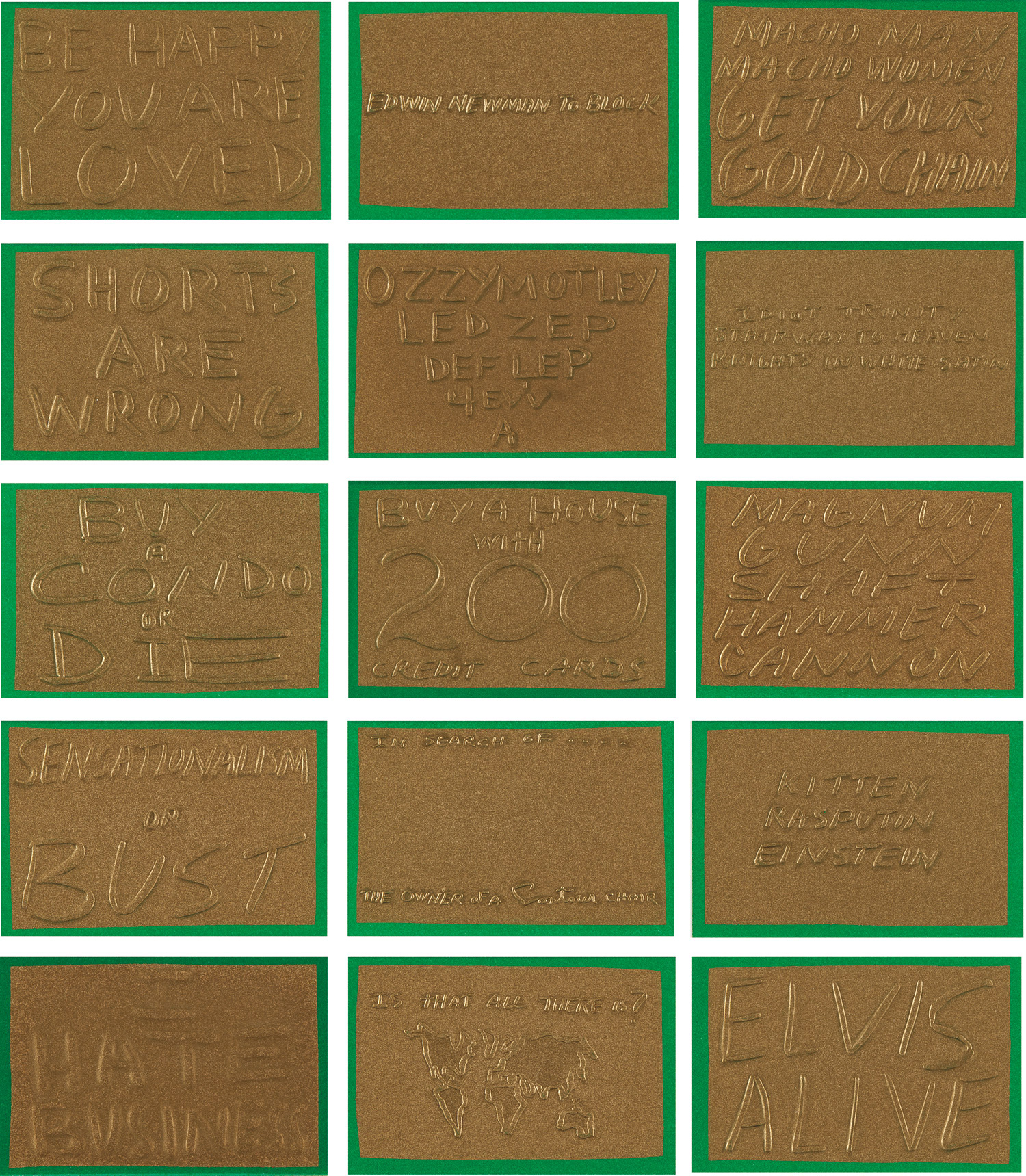 Jessica Diamond — Commemorative Gold Pieces