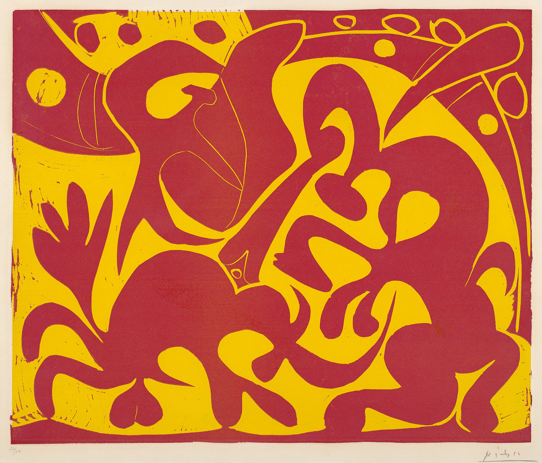 Pablo Picasso — Pique (rouge et jaune) (Spear, Red and Yellow)