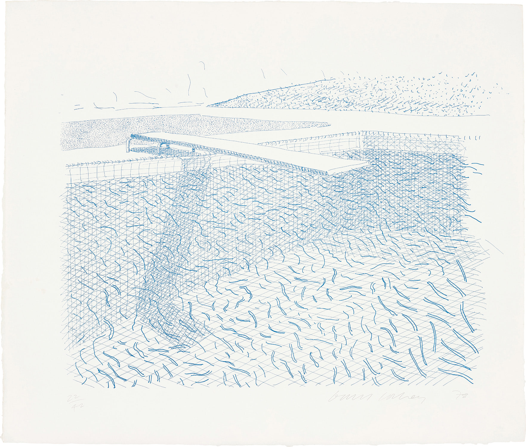 David Hockney — Lithographic Water made of lines