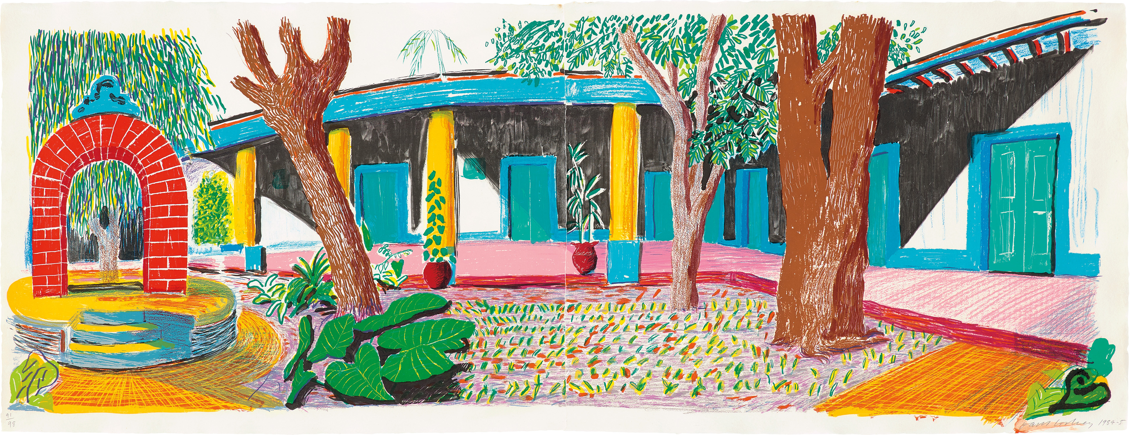 David Hockney — Hotel Acatlán: Second Day, from the 'Moving Focus' Series