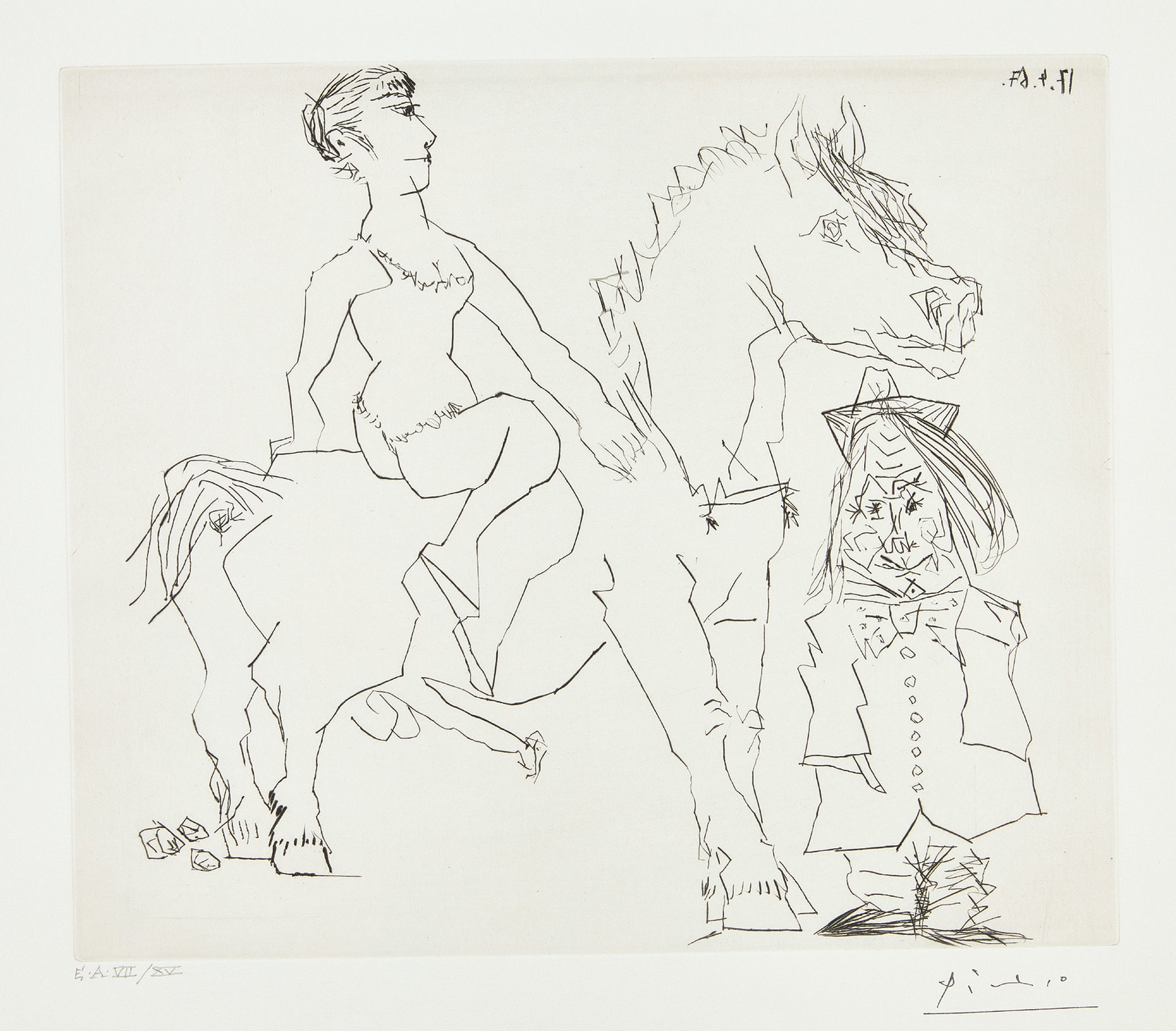 Pablo Picasso — Femme à cheval (Woman on Horseback)