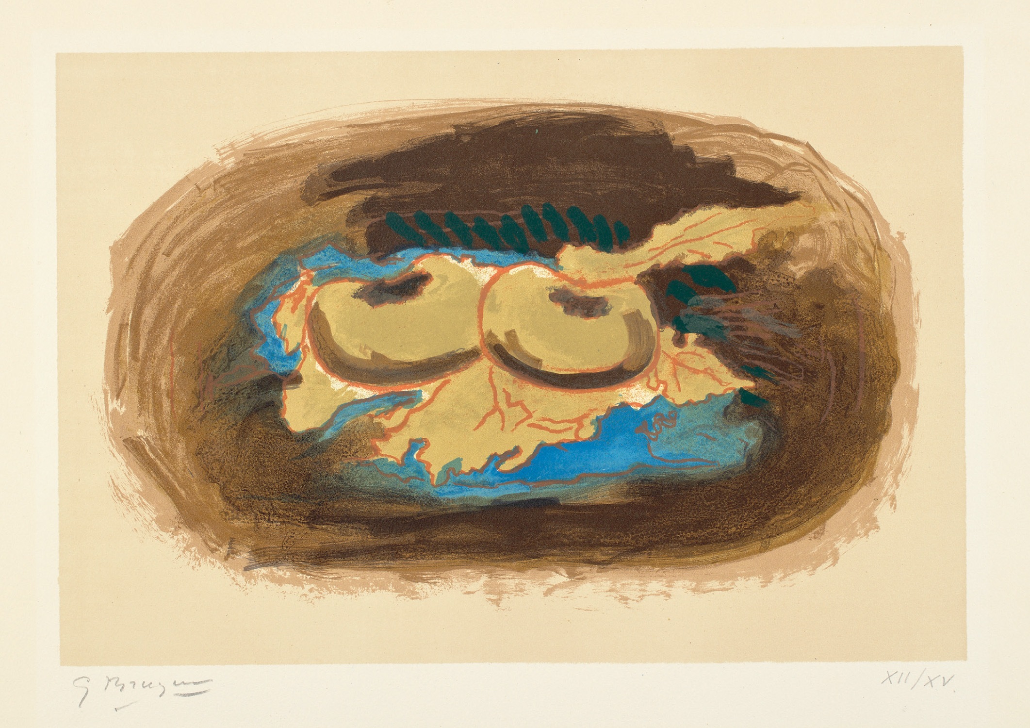 Georges Braque — Pommes et feuilles (Apples and Leaves)