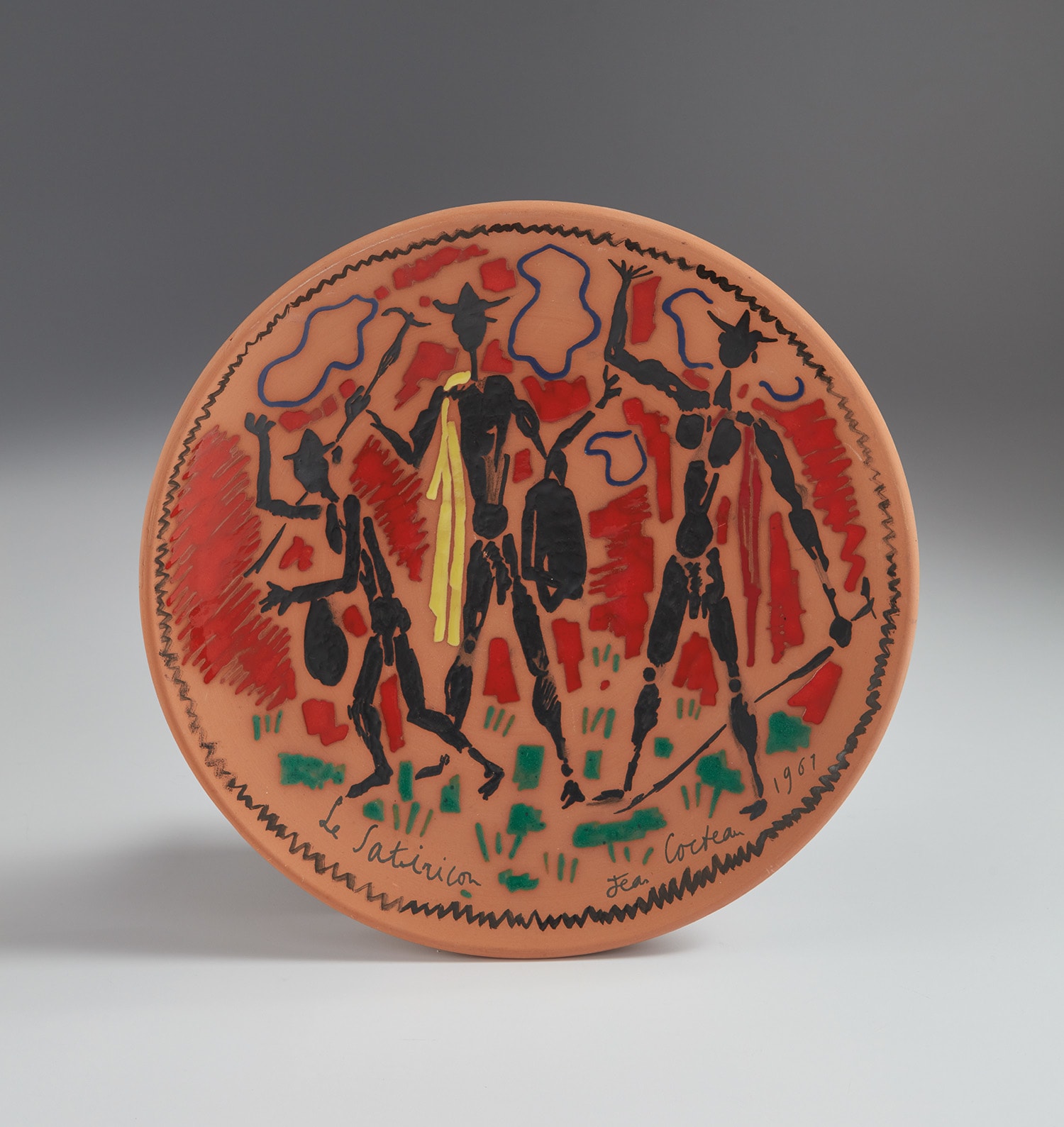 Jean Cocteau — Les Trois garçons à l'écharpe jaune (Three Boys and Yellow Scarf), from Le Satiricon