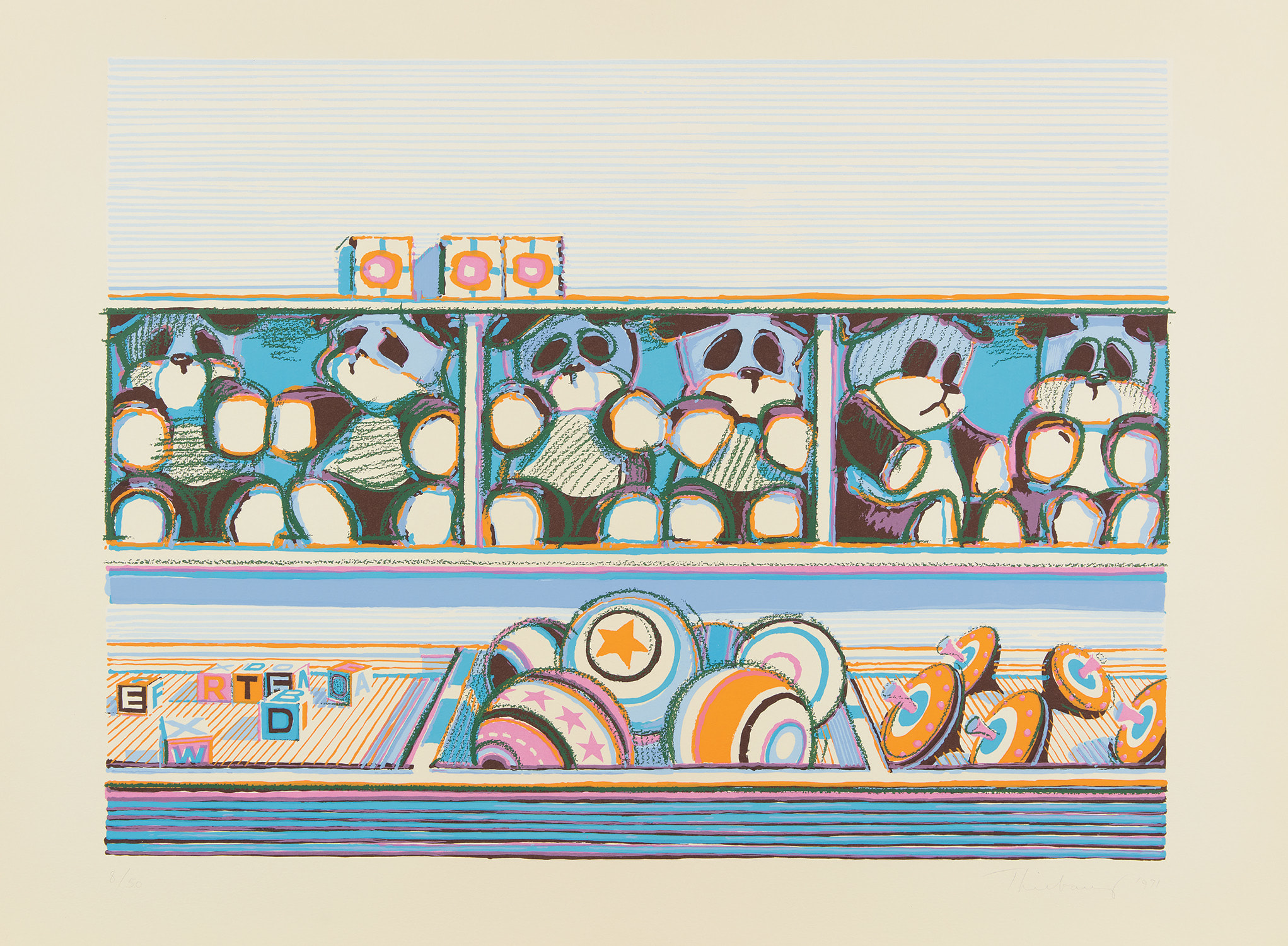 Wayne Thiebaud — Toy Counter, from Seven Still Lifes and a Rabbit