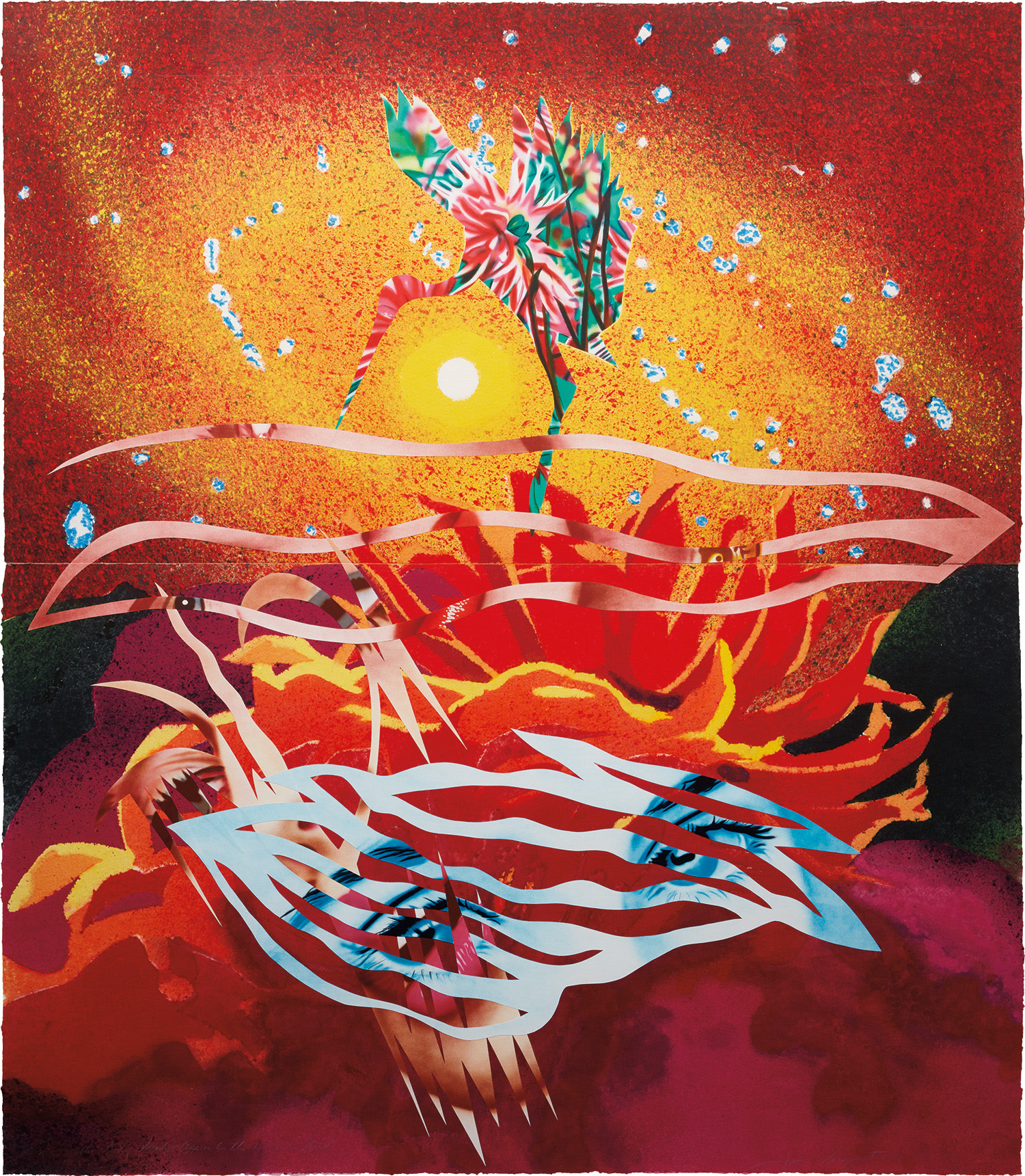 James Rosenquist — The Bird of Paradise Approaches the Hot Water Planet, from Welcome to the Water Planet Series
