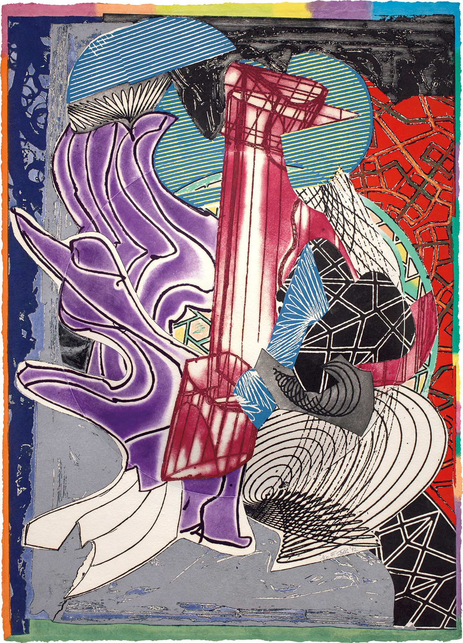 Frank Stella — The Fossil Whale (Dome), from Moby Dick Domes Series