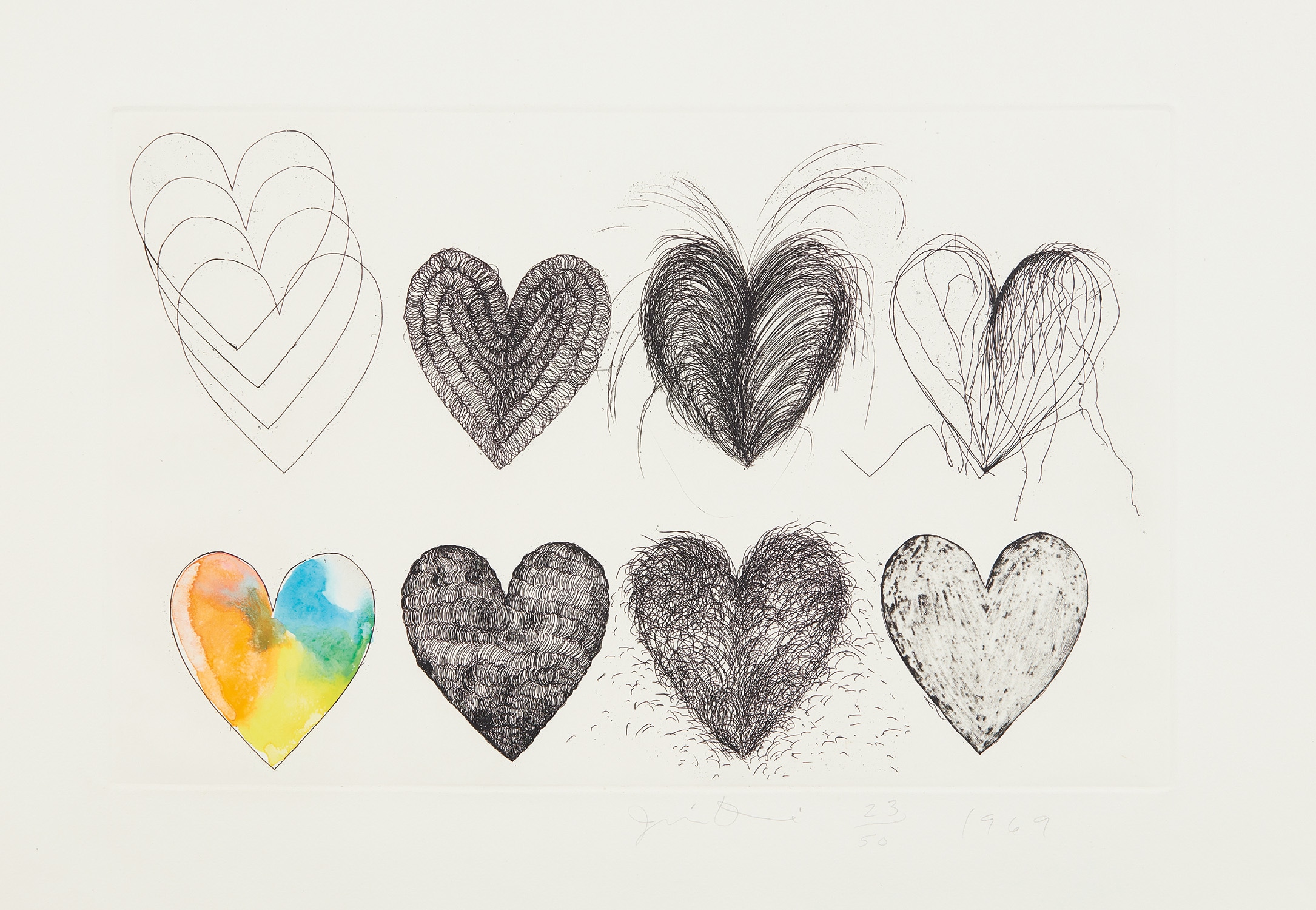 Jim Dine — Eight Hearts