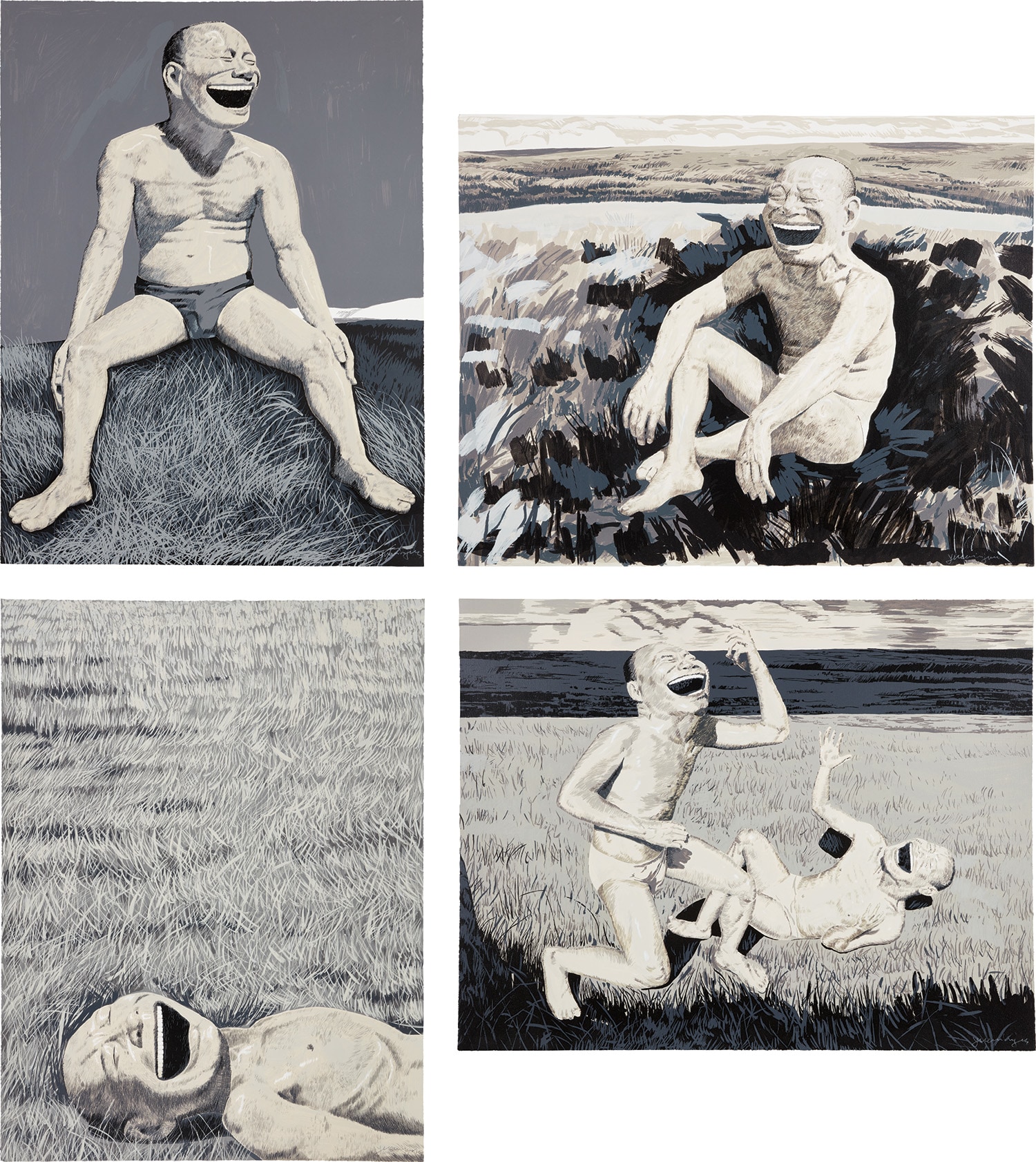 The Grassland Series: four plates