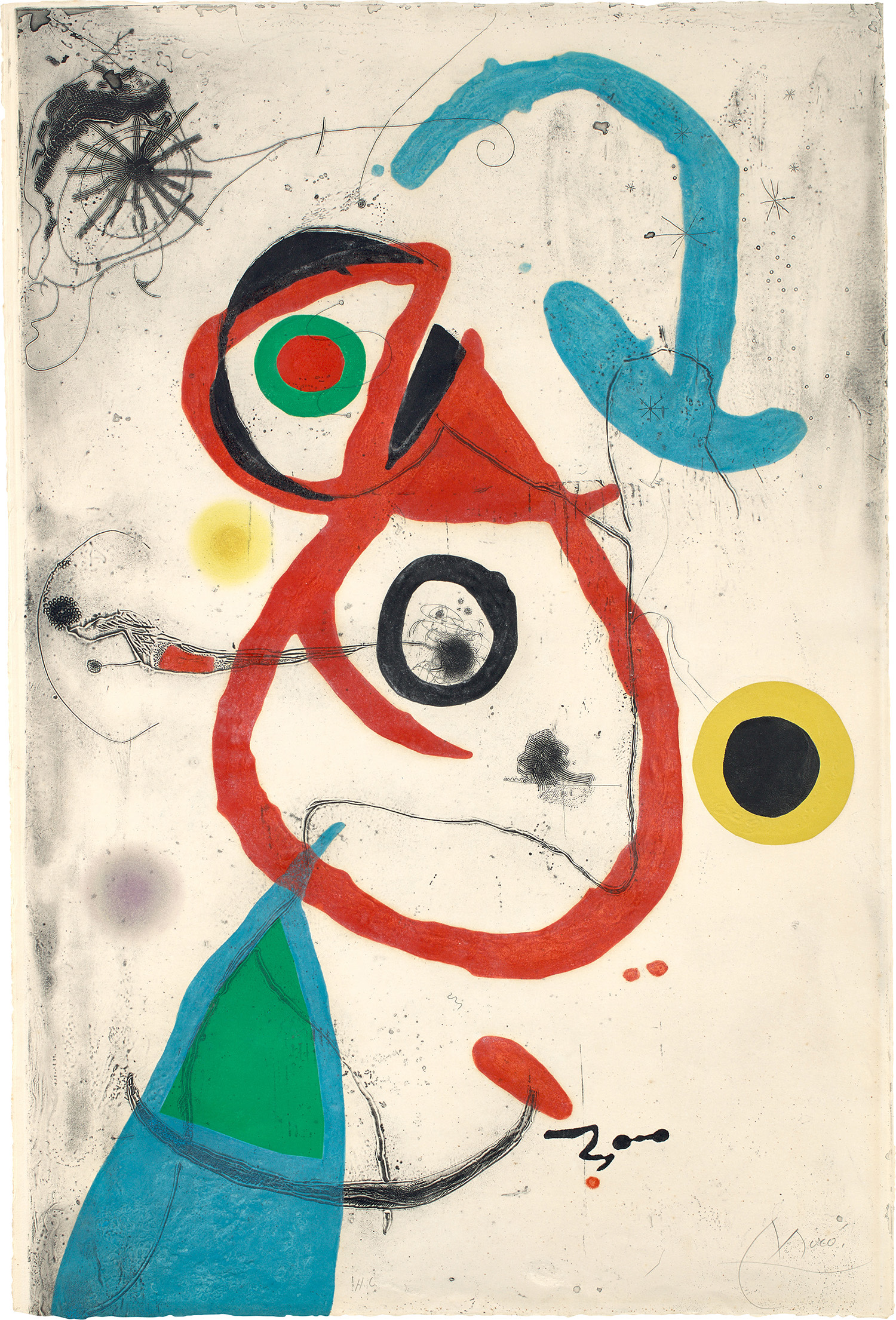 Joan Miró — Série Barcelona (Barcelona Series): Barcelona 9 (D. 600, see C. bks 173)