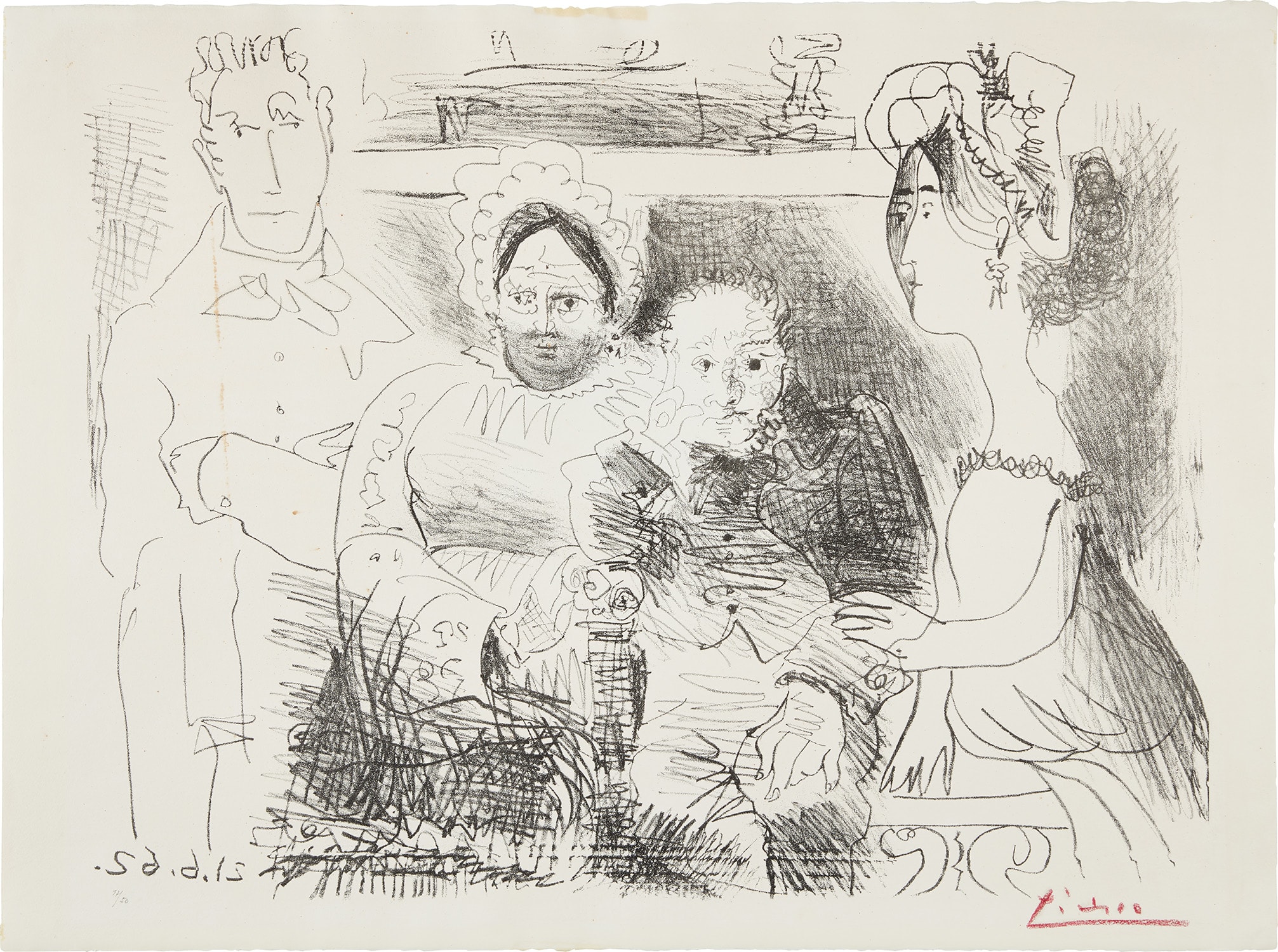 Pablo Picasso — Portrait de famille I, homme aux bras croisés (Family Portrait I, Man with Crossed Arms) (Bl. 1029, M. 383)