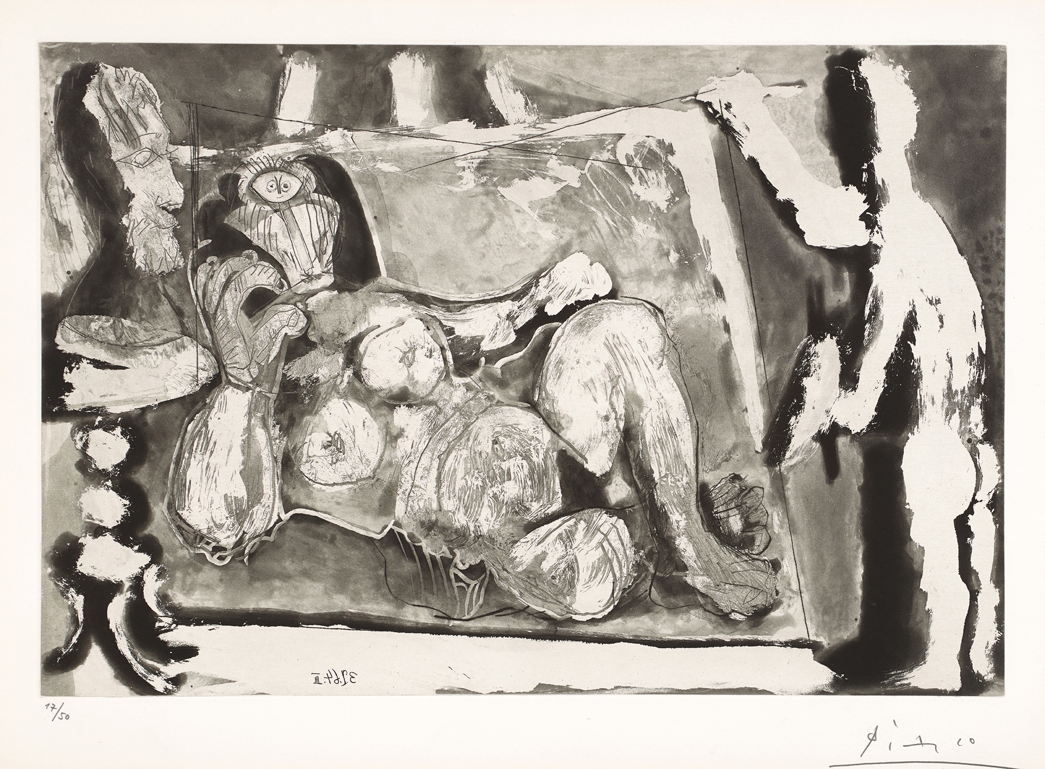 Pablo Picasso — Peintre au travail (Painter at Work) (Bl. 1157, Ba. 1145)