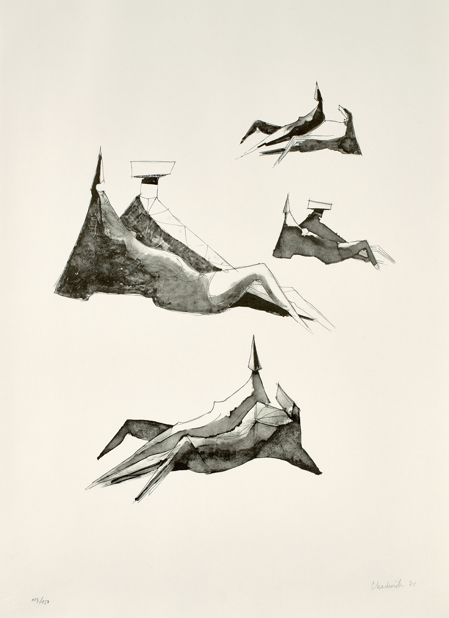 Lynn Chadwick — Two Sitting Figures II (F. & C. L31)