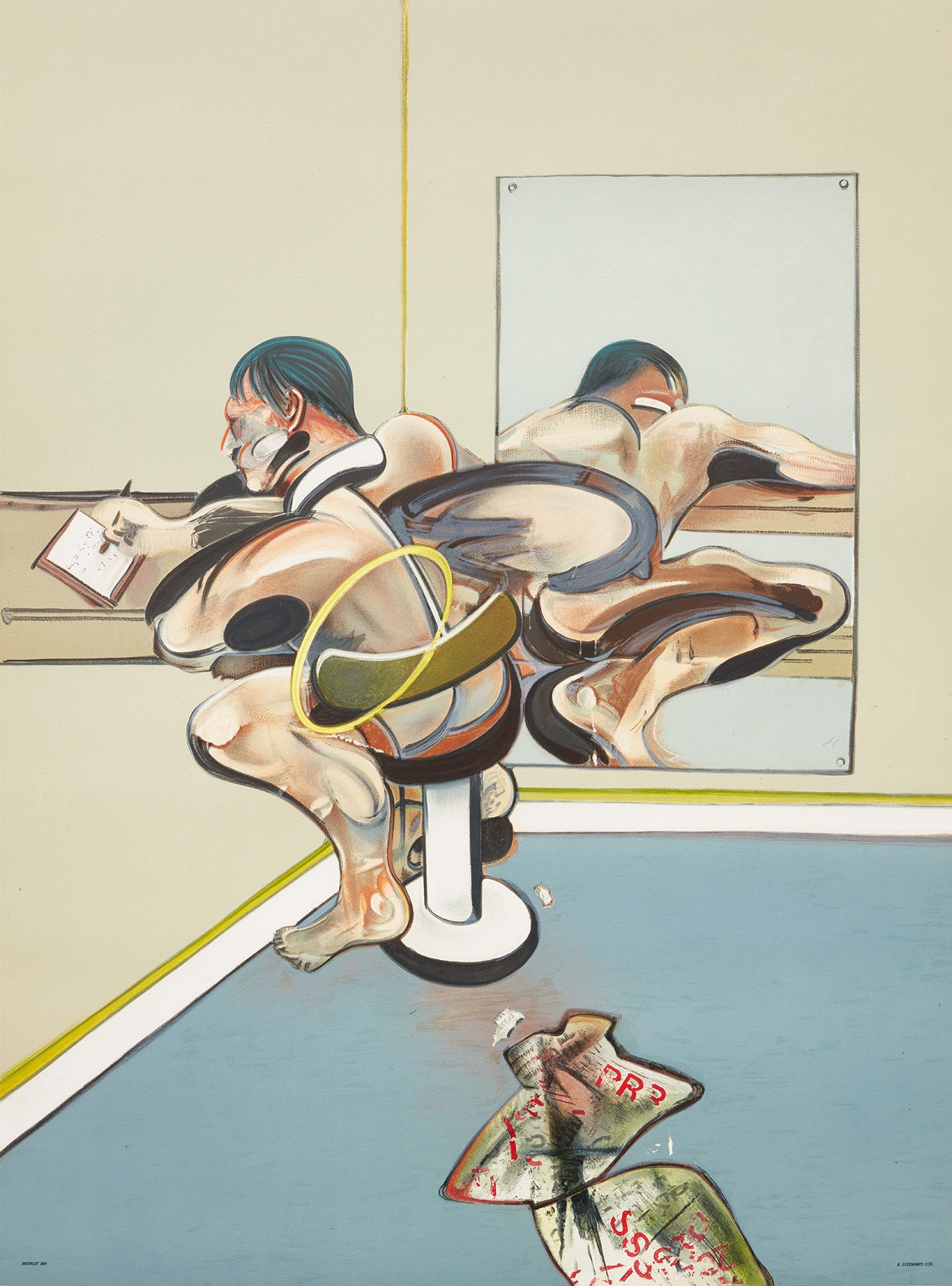 Francis Bacon — Figure Writing Reflected in a Mirror (S. 13, T. 8)